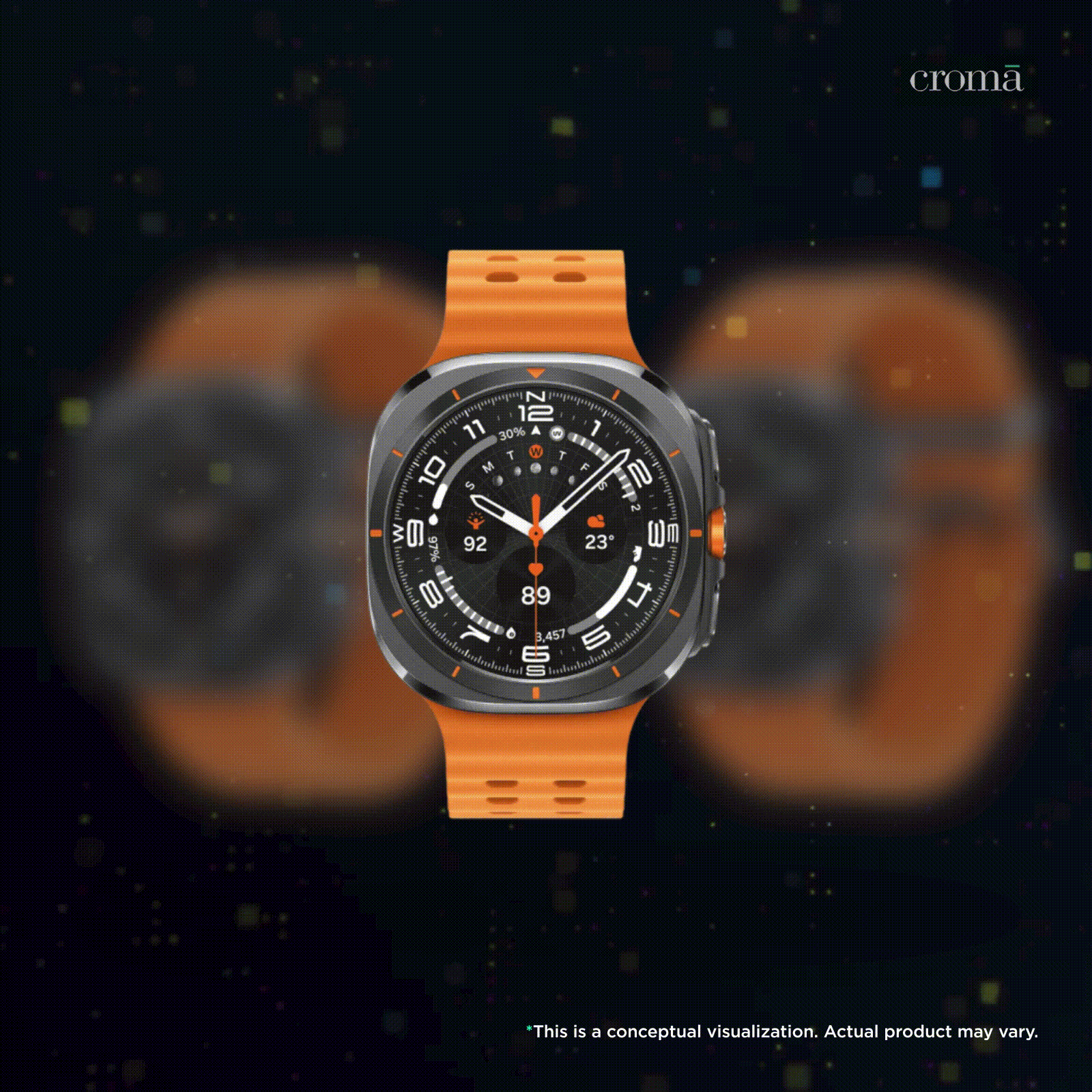 SAMSUNG Galaxy Watch Ultra Wi-Fi+LTE Wear OS Smartwatch (47mm Super AMOLED Display, 3nm Processor, Orange Strap)_2