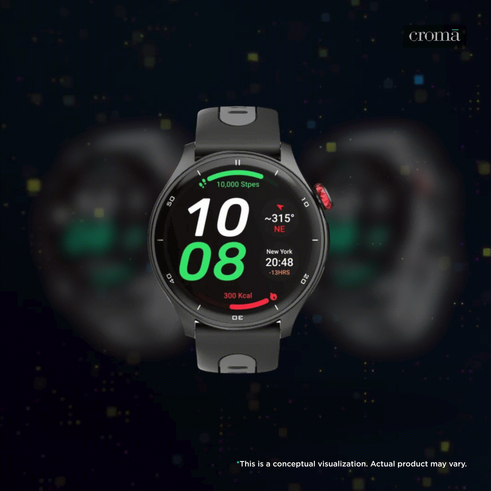 TITAN Celestor Smartwatch with Bluetooth Calling (36mm AMOLED Display, Sweat Resistant, Black Strap)_2