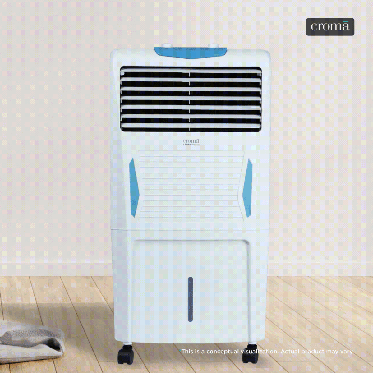 Croma 40 Litres Personal Air Cooler with Inverter Compatibility (Evaporative Cooling Technology, White)_1