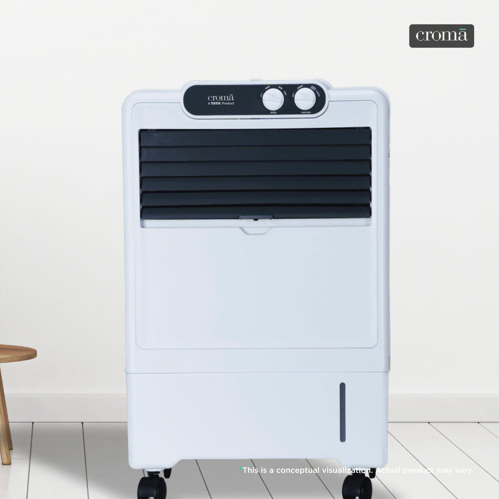 Croma 18 Litres Personal Air Cooler with Inverter Compatible (Anti Bacterial Honey Comb Pads, White)_1