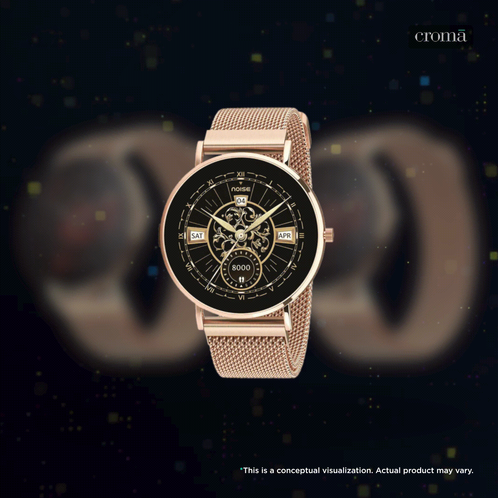 noise NoiseFit DIva 2 Smartwatch with Bluetooth Calling (36mm AMOLED Display, IP68 Water Resistant, Rose Link Strap) noise NoiseFit DIva 2 Smartwatch with Bluetooth Calling (36mm AMOLED Display, IP68 Water Resistant, Rose Link Strap)_2