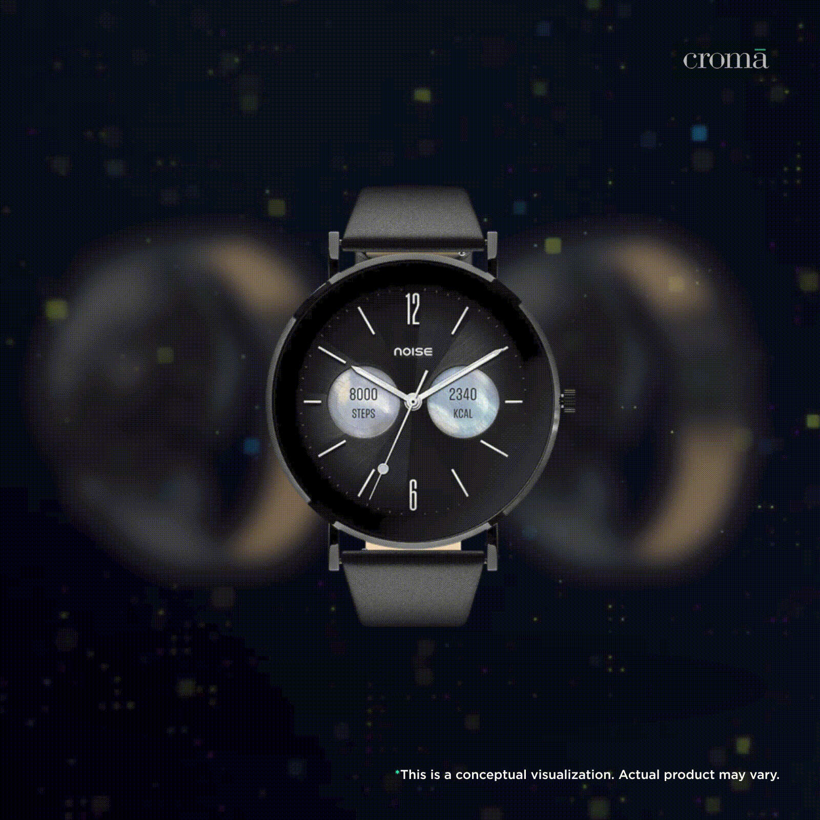 noise NoiseFit Diva 2 Smartwatch with Bluetooth Calling (36mm AMOLED Display, IP68 Water Resistant, Classic Black Strap)_1