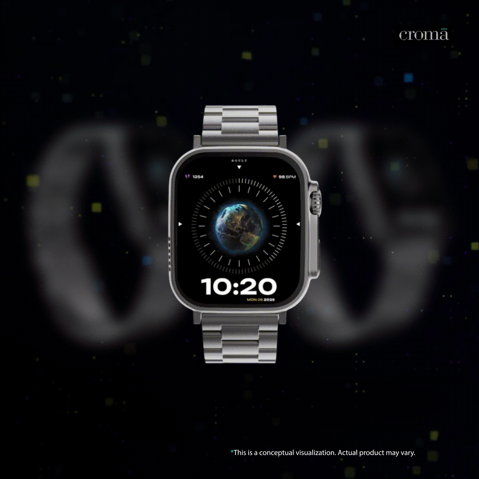 GOBOULT Crown Bluetooth Calling Android OS Smartwatch (49.5mm HD Display, Working Crown, Silver Strap)_2