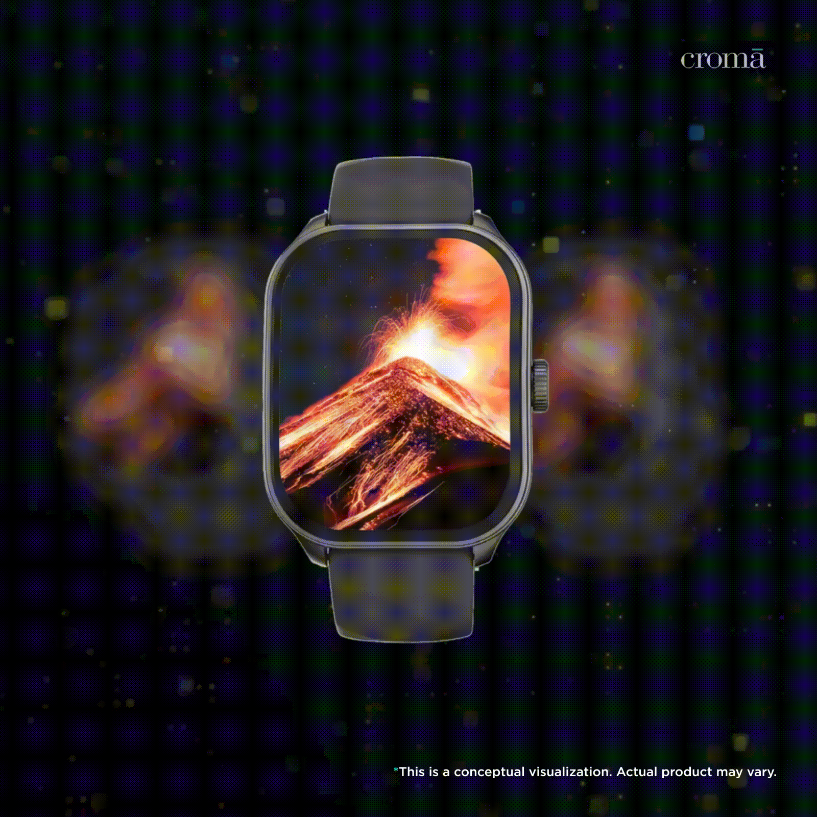 fastrack Revoltt FS1 Pro Smartwatch with Bluetooth Calling (49.7mm AMOLED Arched Display, IP68 Water Resistant, Black Strap)_2