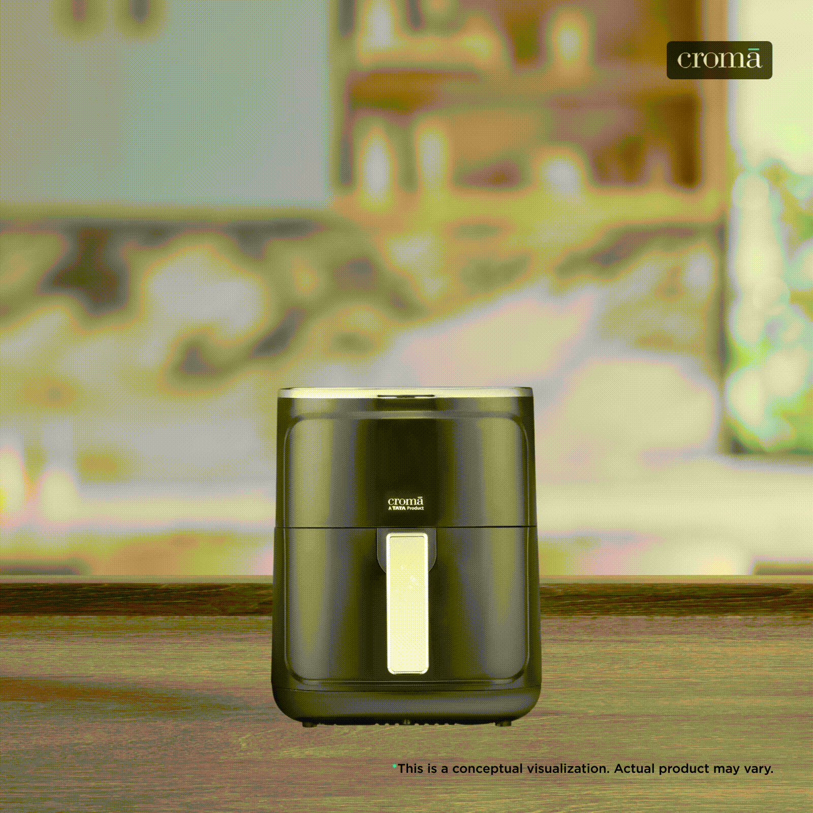 Croma AO6995 4.7L 1400 Watt Digital Air Fryer with 360 Degree Hot Air Circulation (Black)_2