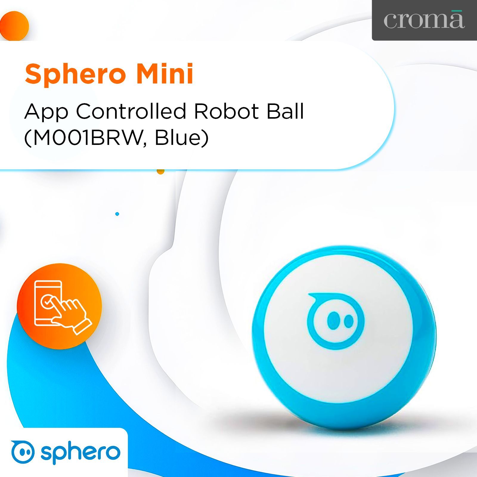 sphero Mini App Controlled Robot Ball (M001BRW, Blue)_2