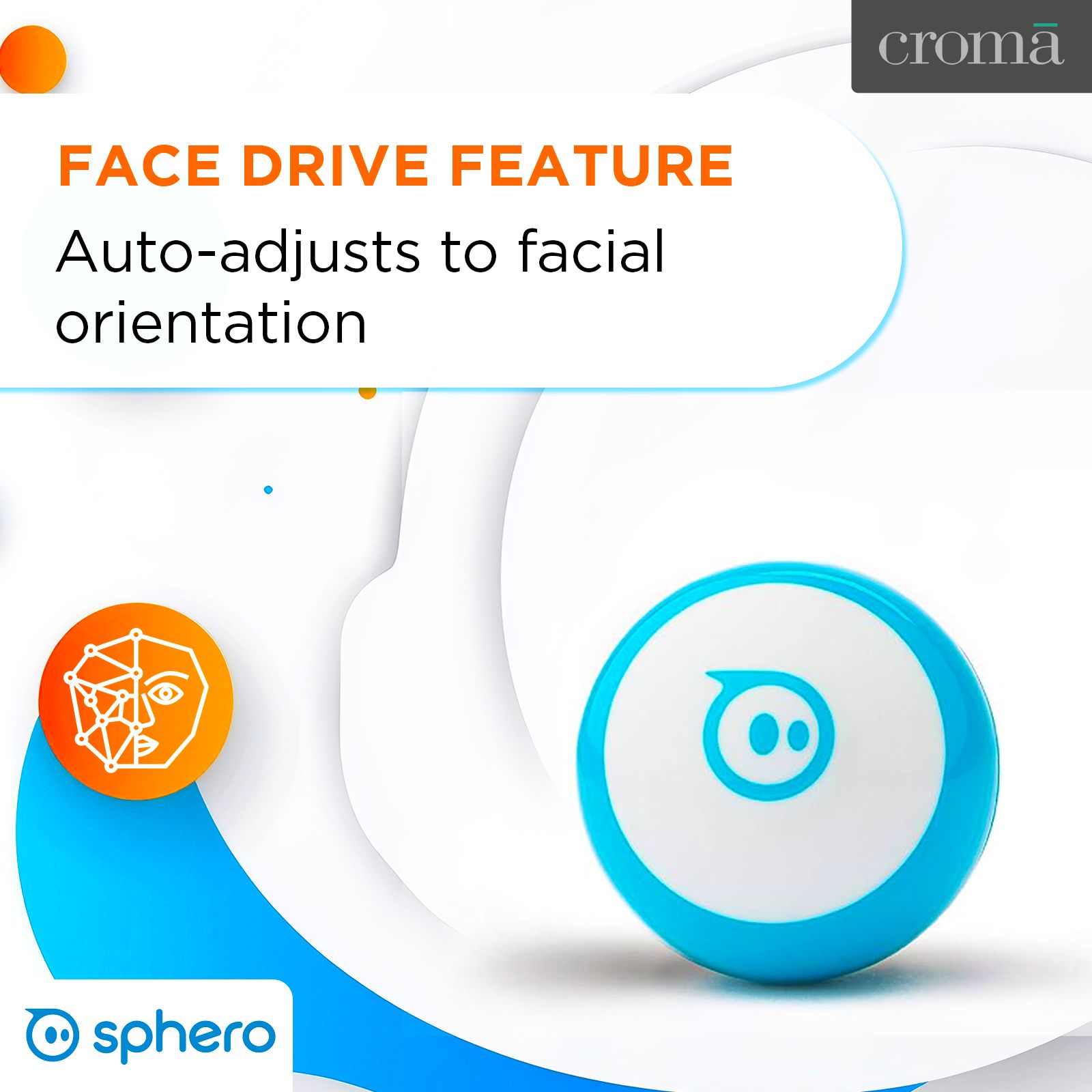 sphero Mini App Controlled Robot Ball (M001BRW, Blue)_3