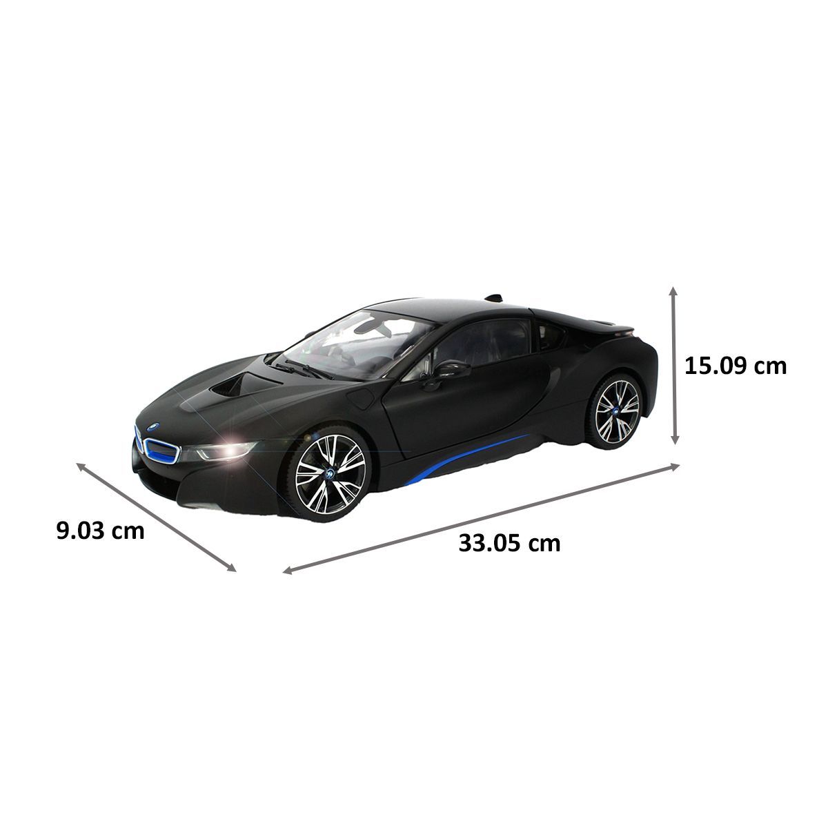 BMW i8 1:14 Remote Controlled Car with Open Door (Black)_2