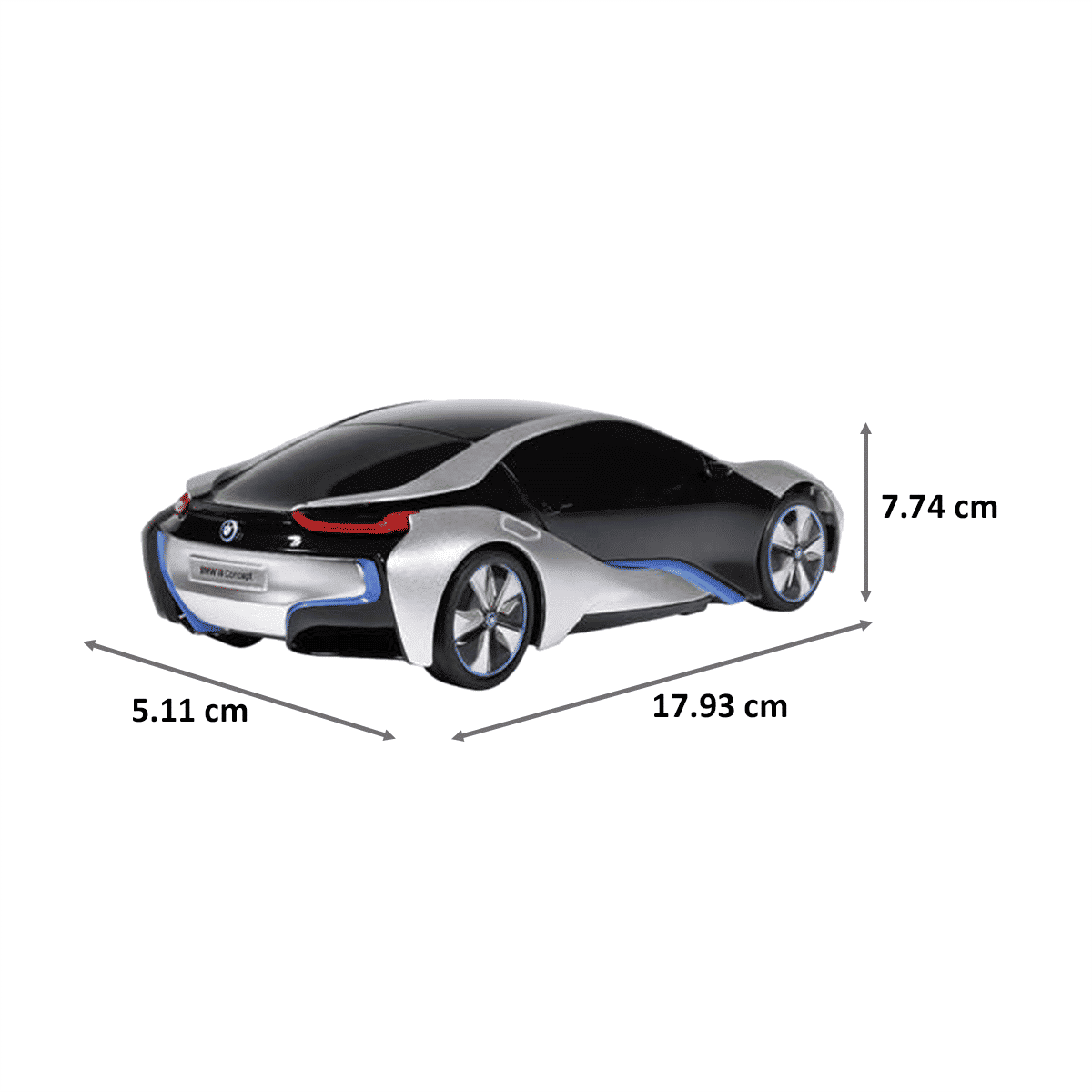 Rastar Remote Controlled Sports Toy Car (BMW l8, Silver)_2