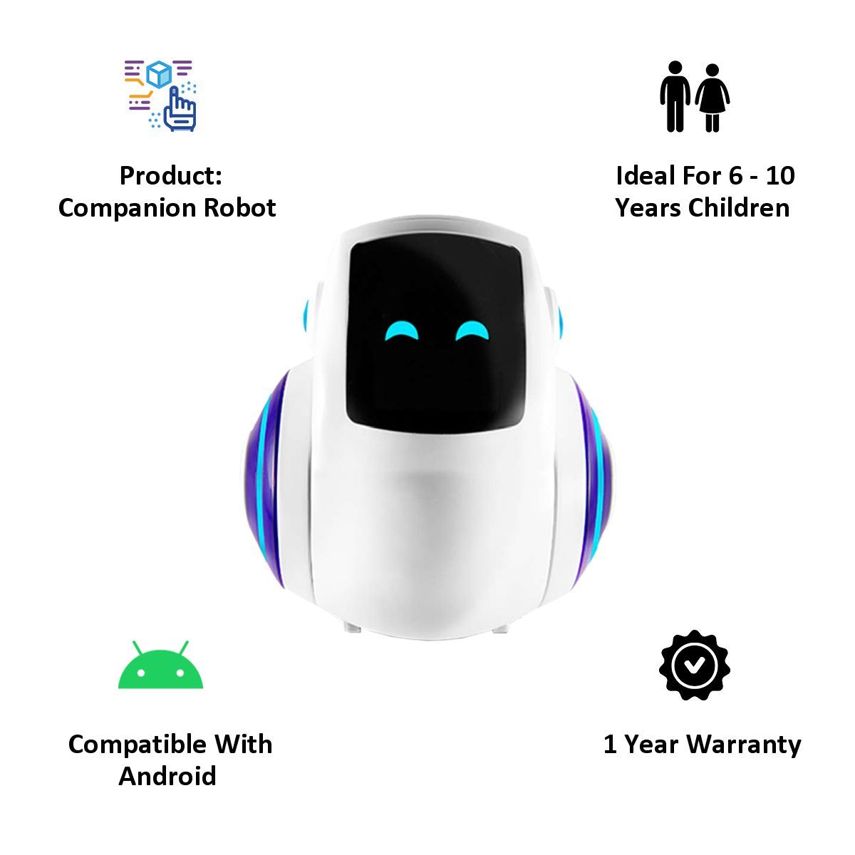 emotix Miko Companion Robot (EM01, Purple)_5