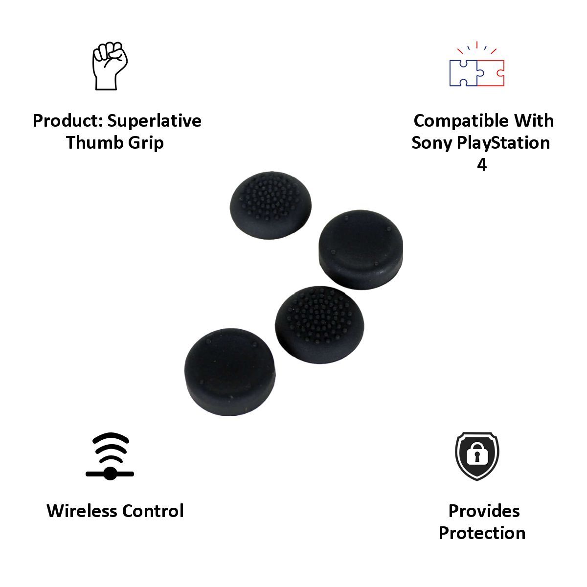 ORB Thumb Grip Controller for Sony PS4 (Black)_2