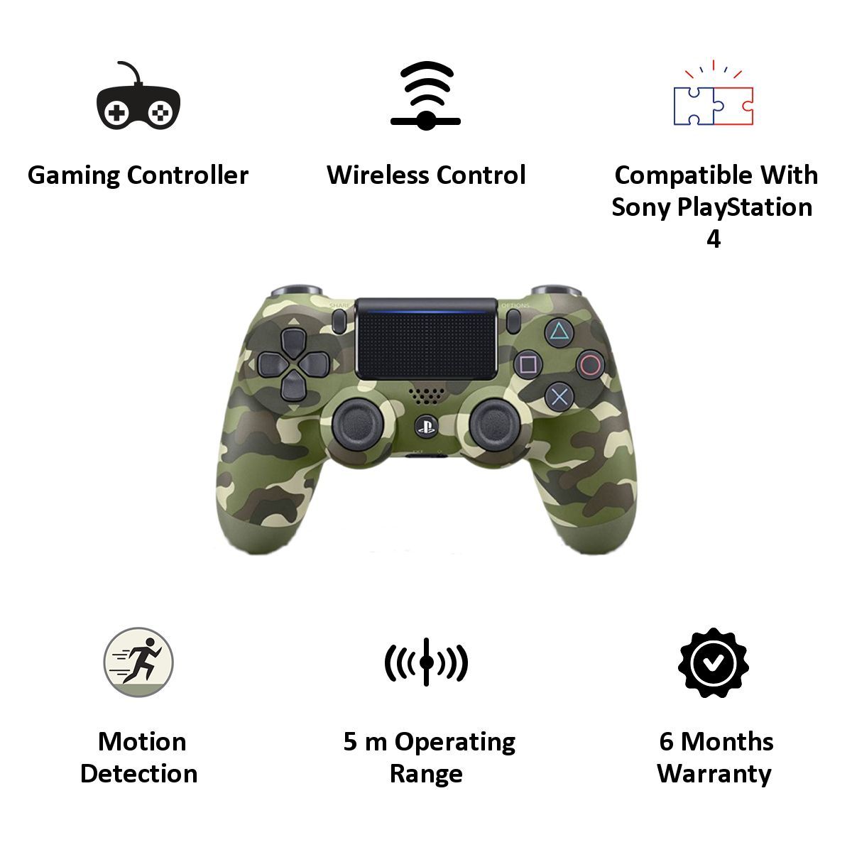 SONY DualShock 4 Green Camouflage Wireless Controller for PlayStation 4_4