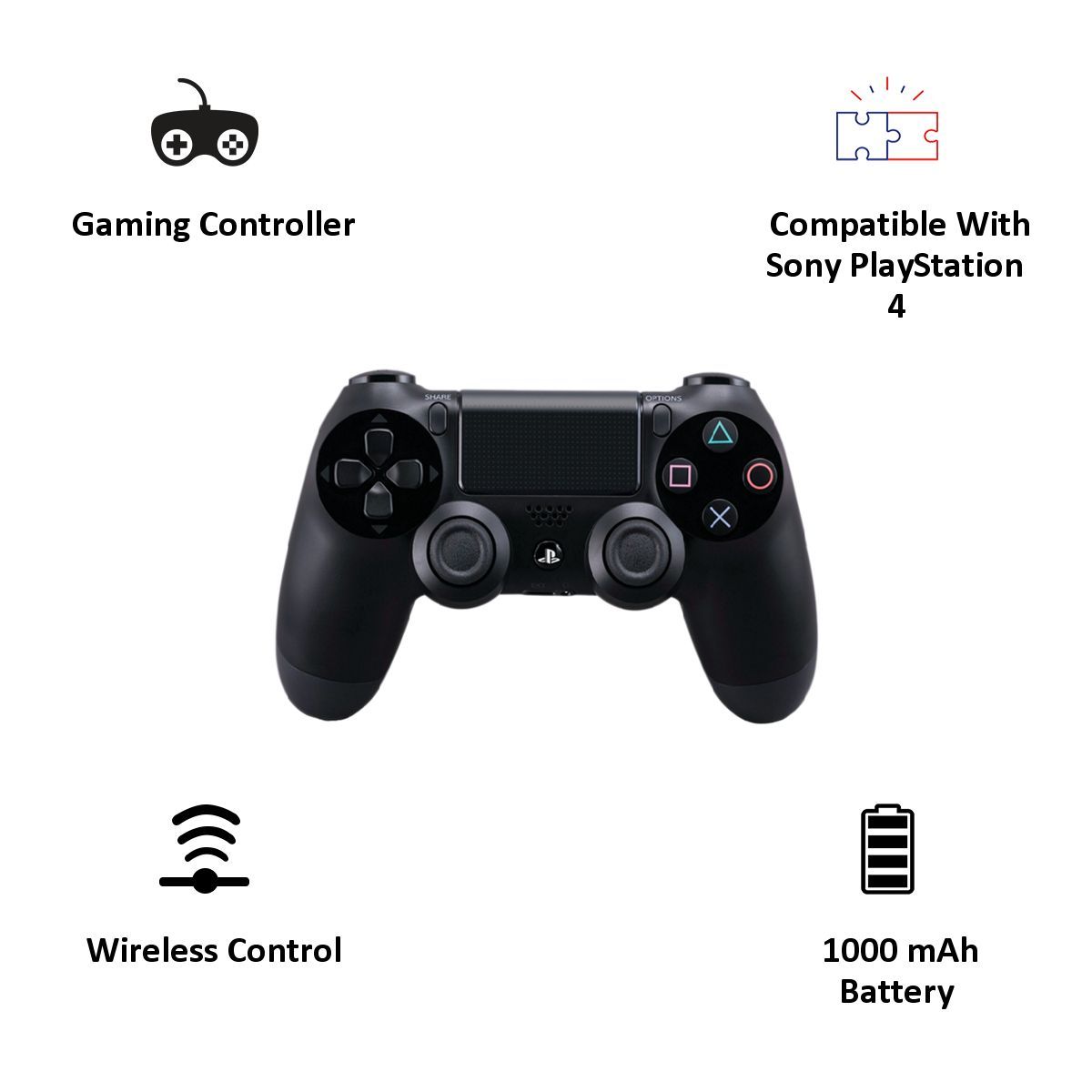 SONY Dualshock 4 Wireless Controller for PlayStation 4 (Black)_6