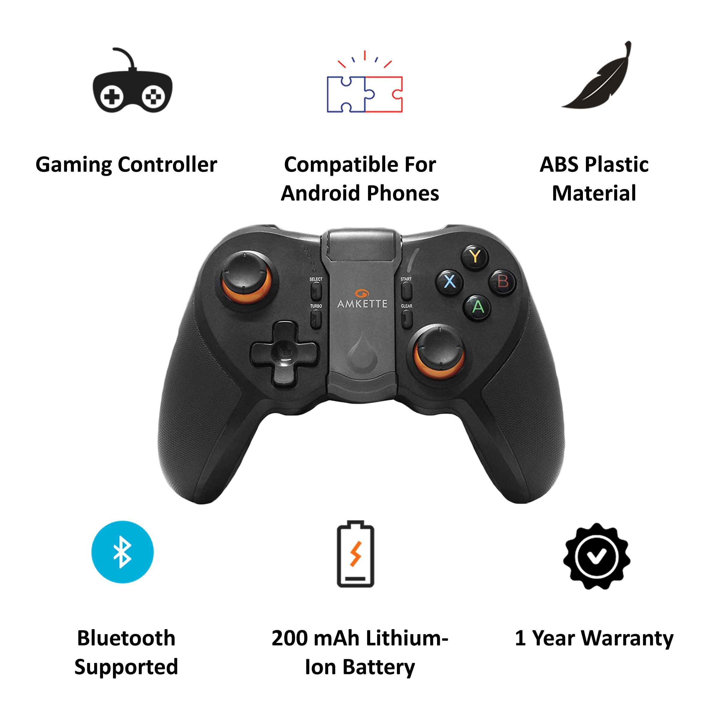 AMKETTE Evo Gamepad Pro 4 Gaming Controller For Android Phones (Instant Play for Android, EGP4 829BK, Black)_6