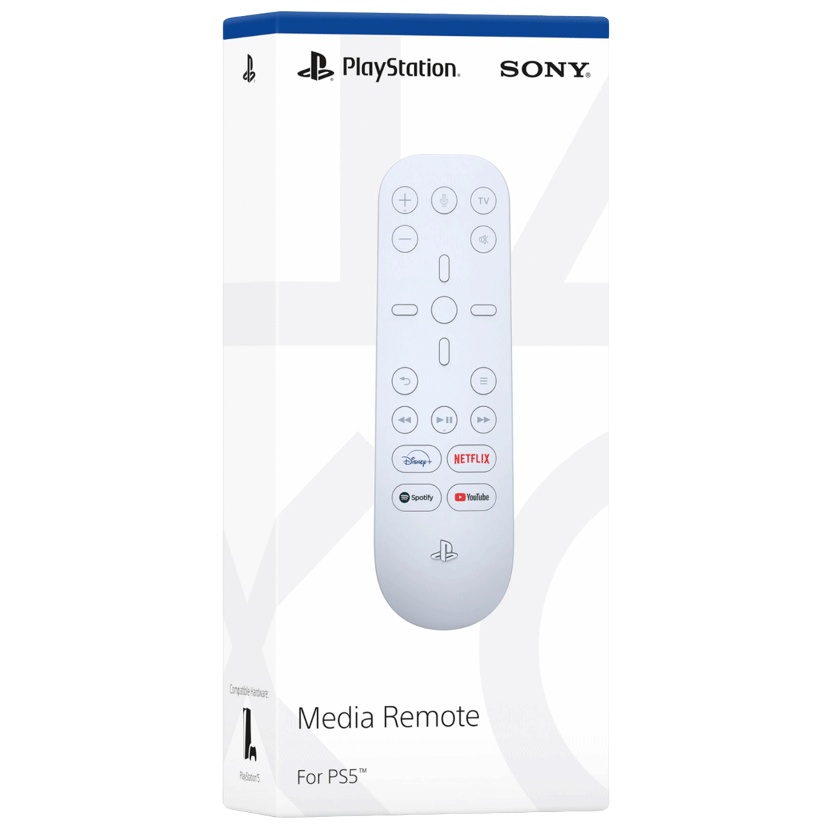 SONY Media Remote For Playstation 5 (Dedicated App Buttons, CFI-ZMR1BX/R, White)_5