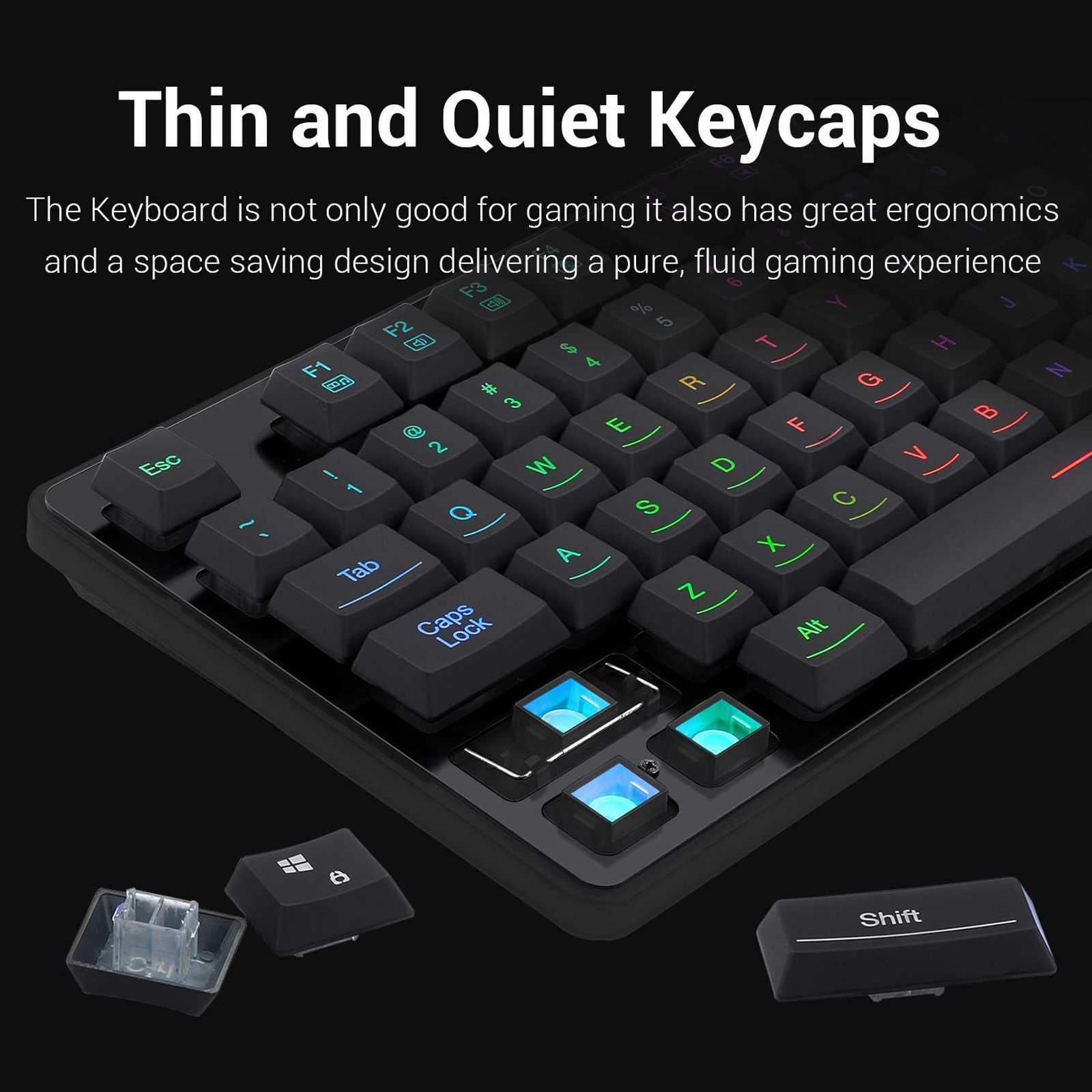 REDRAGON S107 3 IN 1 Wired Gaming Keyboard & Mouse Combo (Backlit Technology, Black)_3