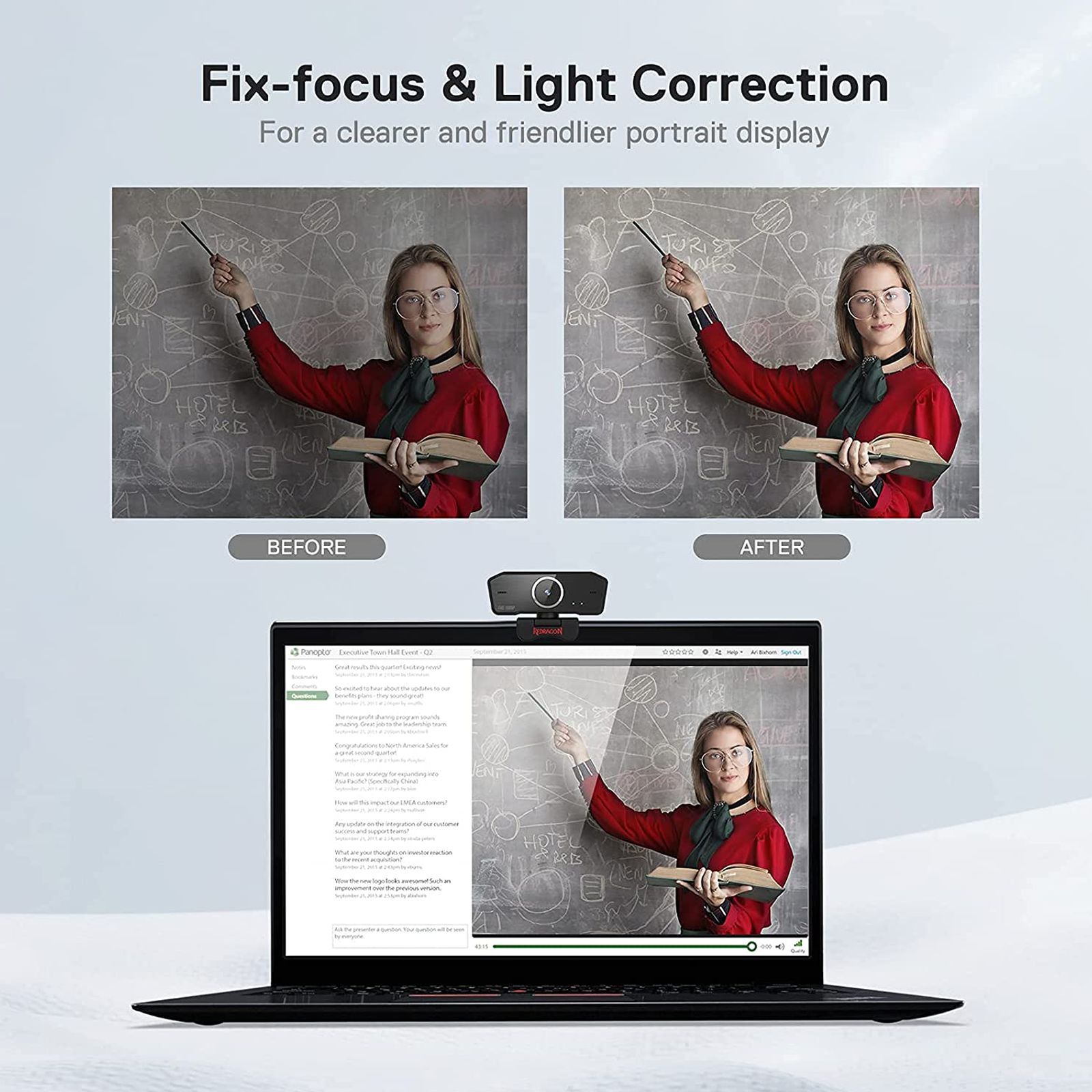 REDRAGON HITMAN 1080P Web Cam (Built-In Dual Microphone, GW800, Black)_5