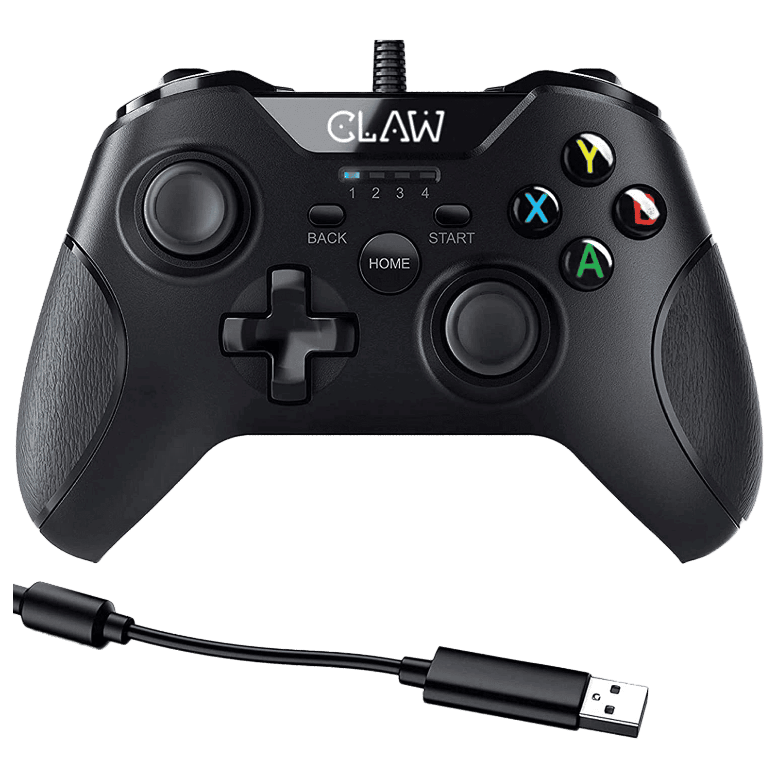 Claw Shoot Wired Controller for PC (Rubberized Textured Grip, Black)_1