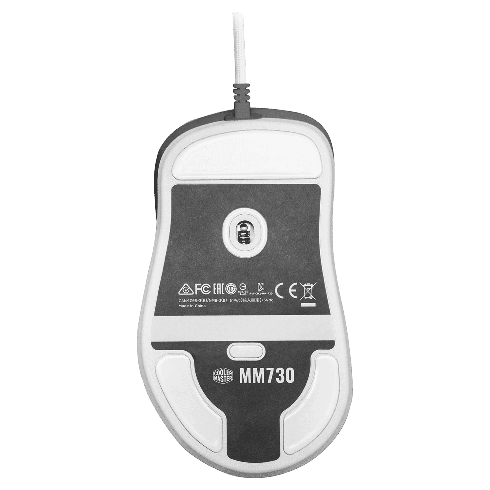 Cooler Master MM730 Wired Gaming Mouse (16,000 DPI, Gold Plated Cable, White)_4