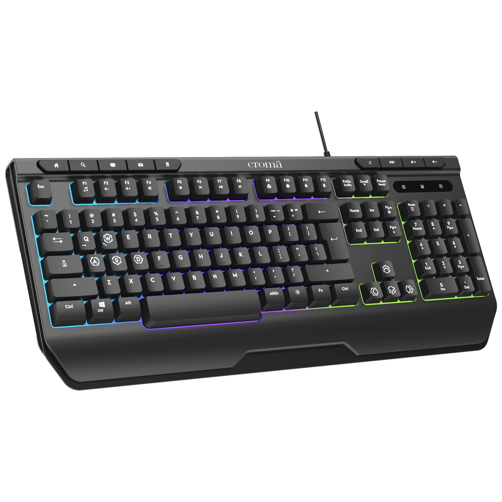 Croma Wired 4-IN-1 Gaming Combo (7200 DPI Adjustable, Black) Croma Wired 4-IN-1 Gaming Combo (7200 DPI Adjustable, Black)_8