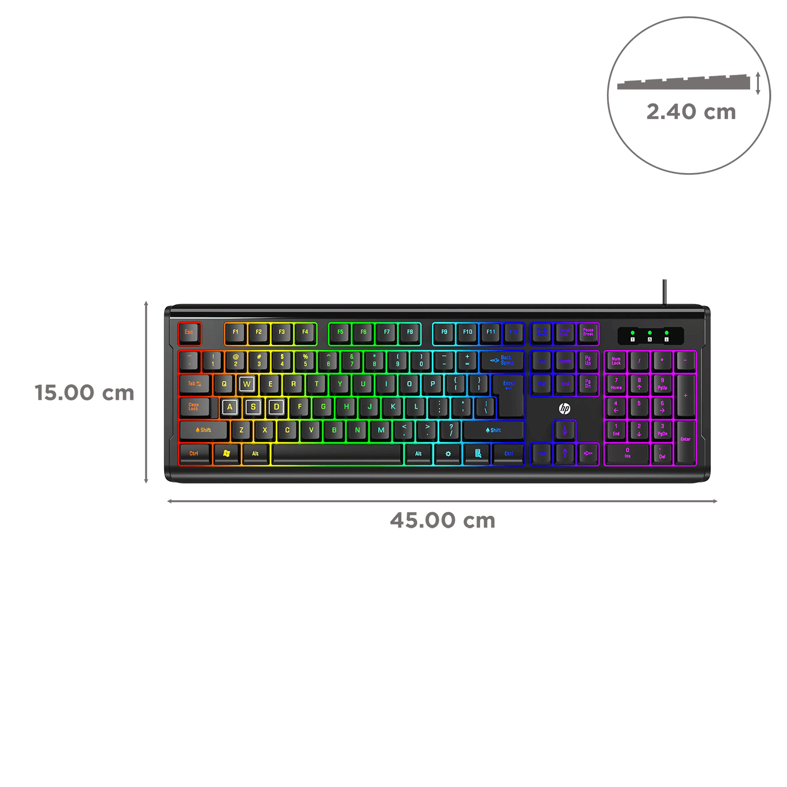 HP K280 Wired Gaming Keyboard with 3-Zone RGB Backlit (Spill Resistanc, Black) HP K280 Wired Gaming Keyboard with 3-Zone RGB Backlit (Spill Resistanc, Black)_3
