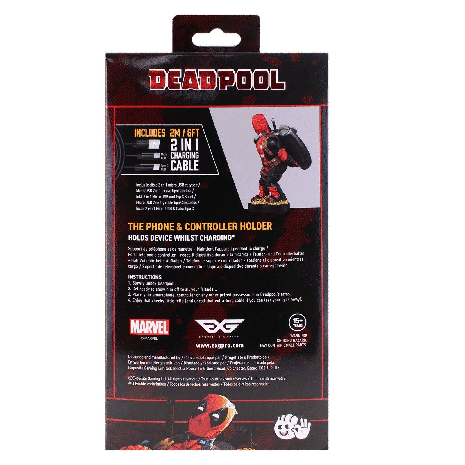 Cable Guys Marvel Deadpool Gaming Accessory For Gaming Controllers and Mobile Phones (PC00002998, Red) Cable Guys Marvel Deadpool Gaming Accessory For Gaming Controllers and Mobile Phones (PC00002998, Red)_15