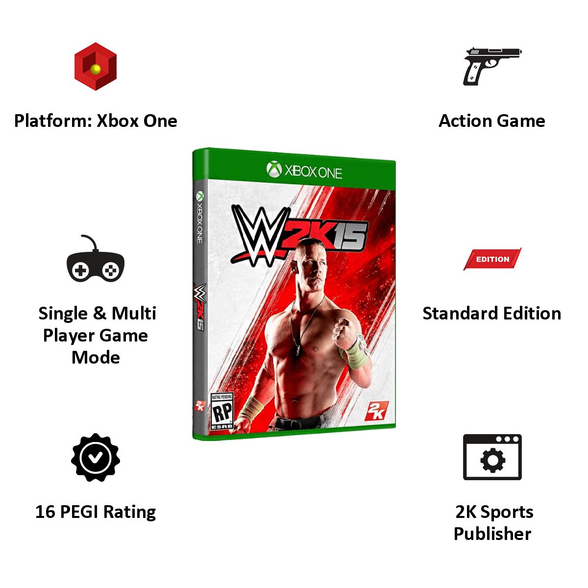 TAKE 2 Xbox One Game (WWE 2K15) TAKE 2 Xbox One Game (WWE 2K15)_6