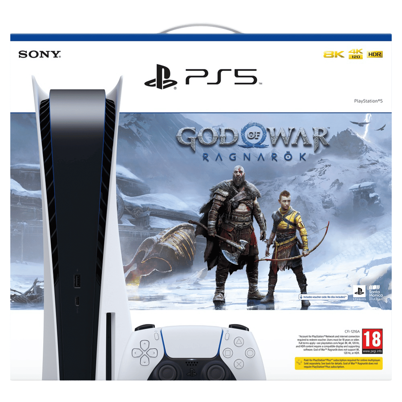 SONY Playstation 5 825GB SSD (50668690, White) with God Of War Ragnarok Bundle SONY Playstation 5 825GB SSD (50668690, White) with God Of War Ragnarok Bundle_1