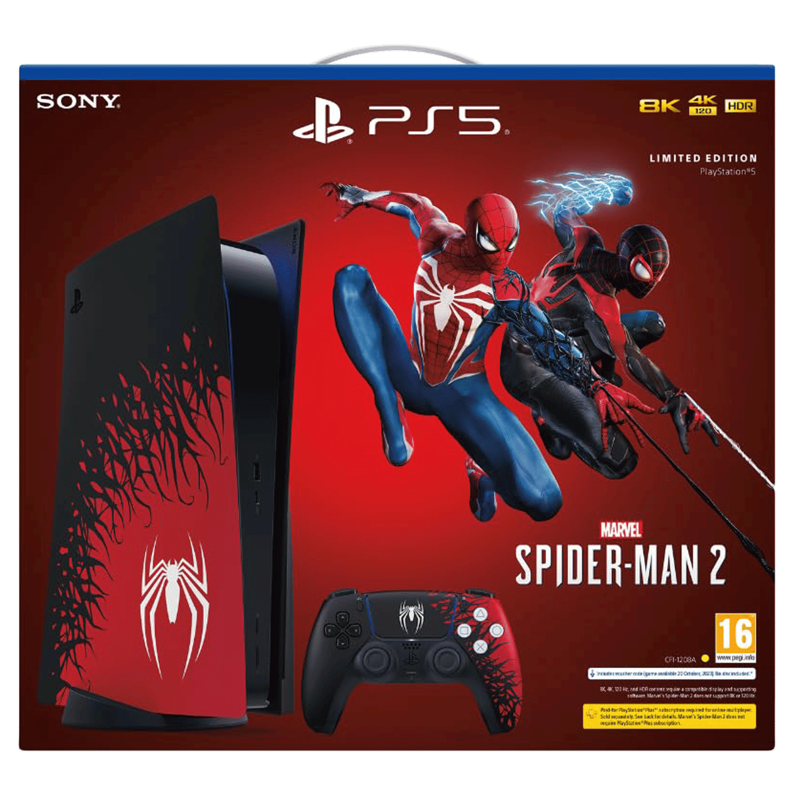 SONY Marvel Spider-Man 2 825GB SSD Limited Edition Gaming Console With Spider-Man 2 (Multicolour)_2