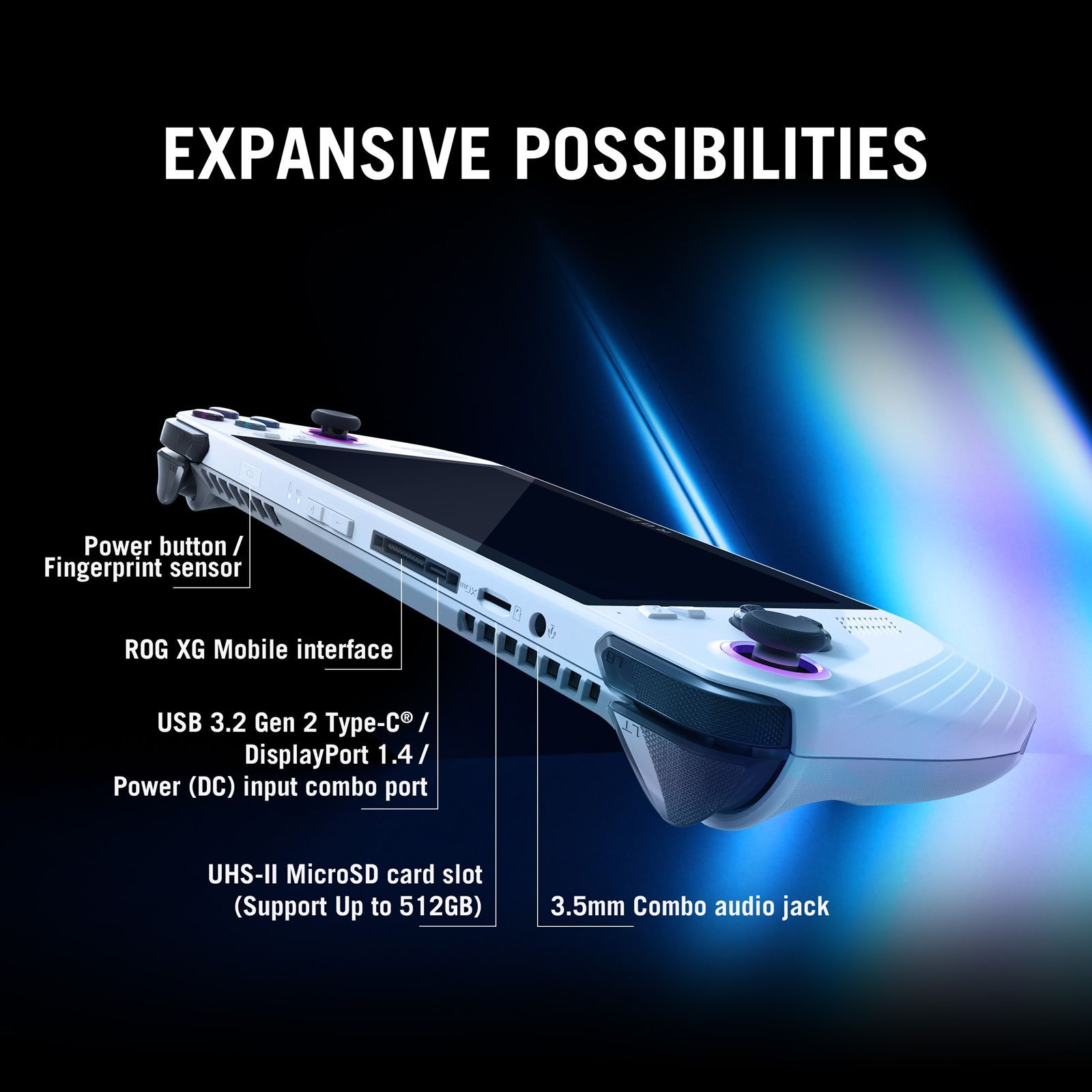 ASUS ROG Ally 512GB SSD Handheld Gaming Console (White)_2