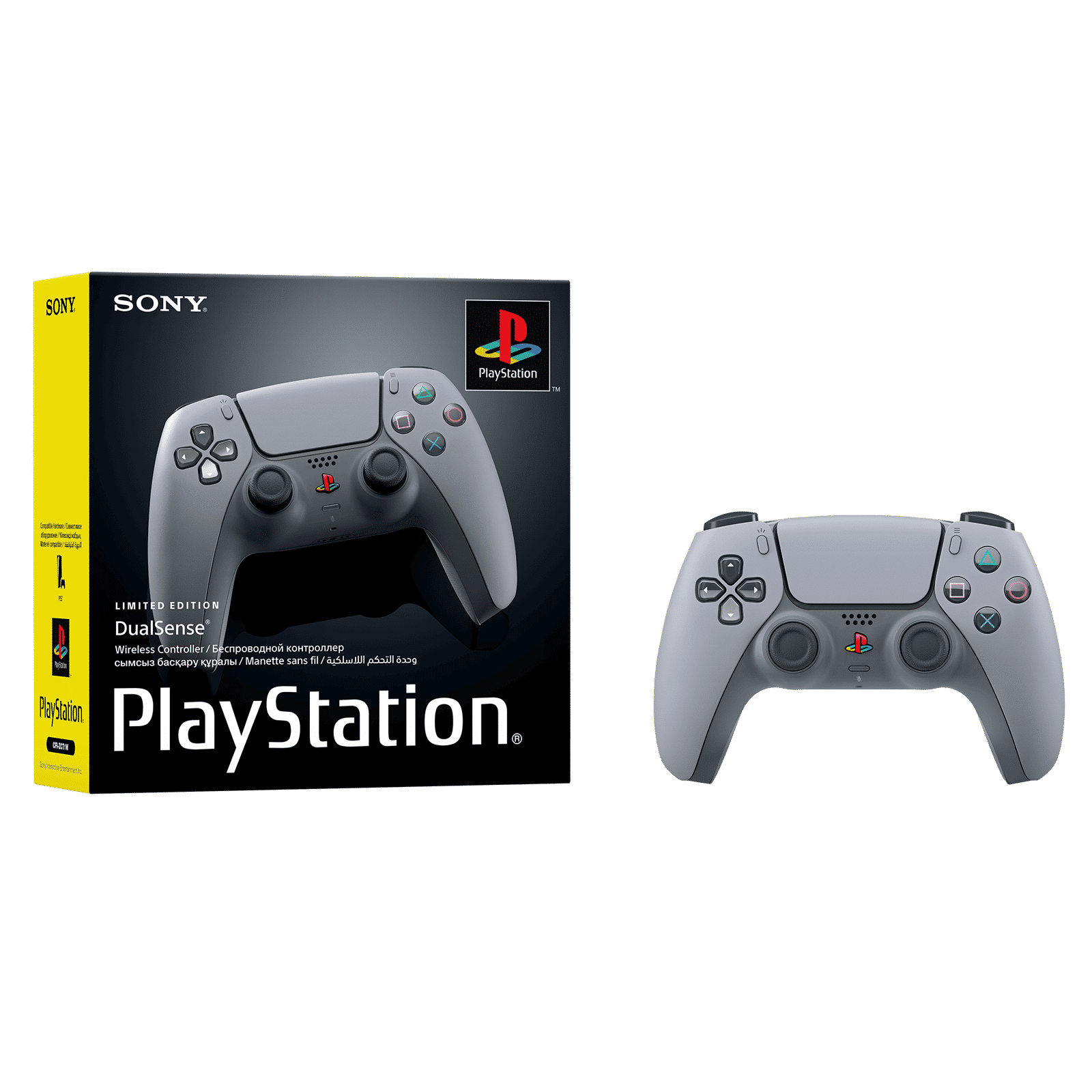 SONY DualSense 30th Anniversary Limited Edition Wireless Gaming Controller for PlayStation 5 (Built-in Microphone, CFI-ZCT1W30X, Silver)_3