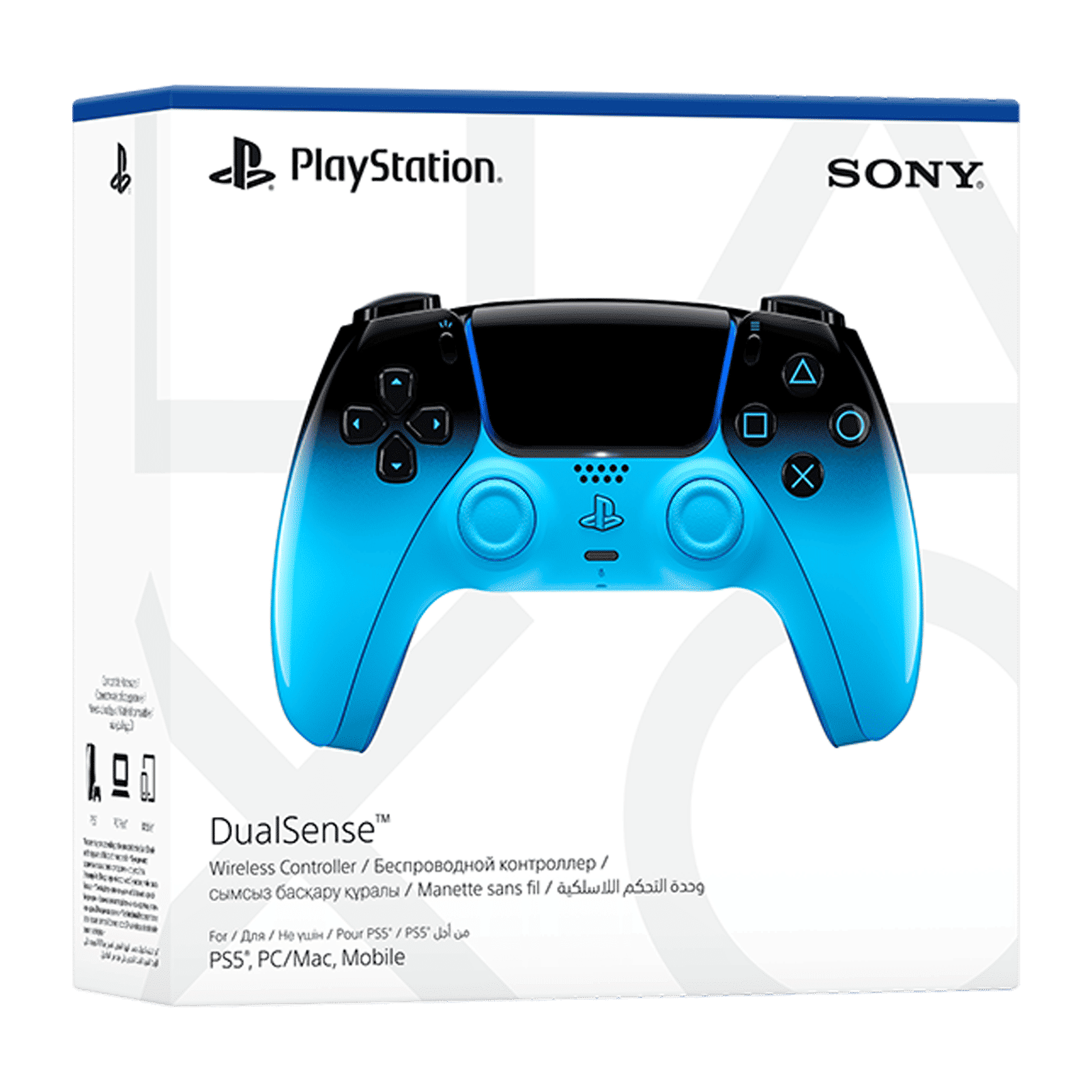SONY DualSense Wireless Gaming Controller for PlayStation 5 (Built-in Microphone, CFI-ZCT2W15X, Rhythm Blue)_5
