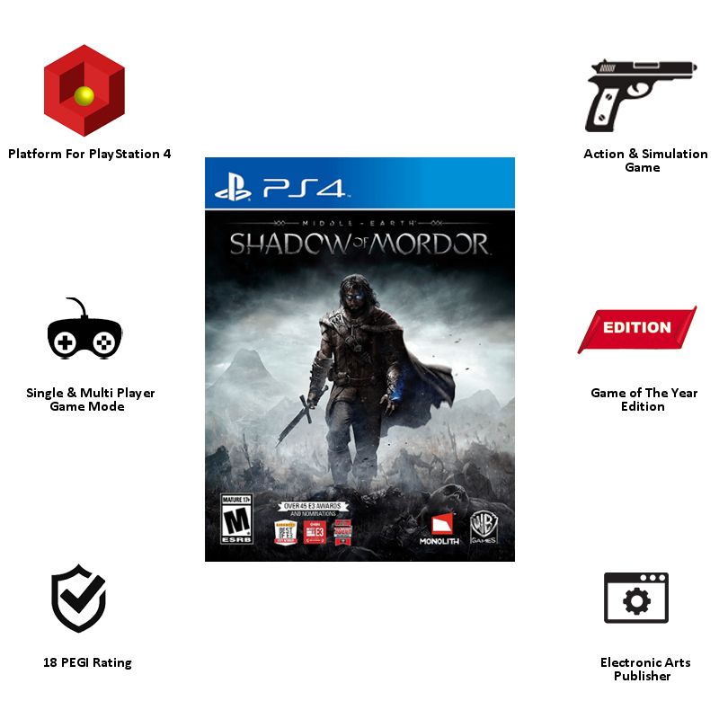 PS4 Game (Middle Earth Shadow of Mordor)_6