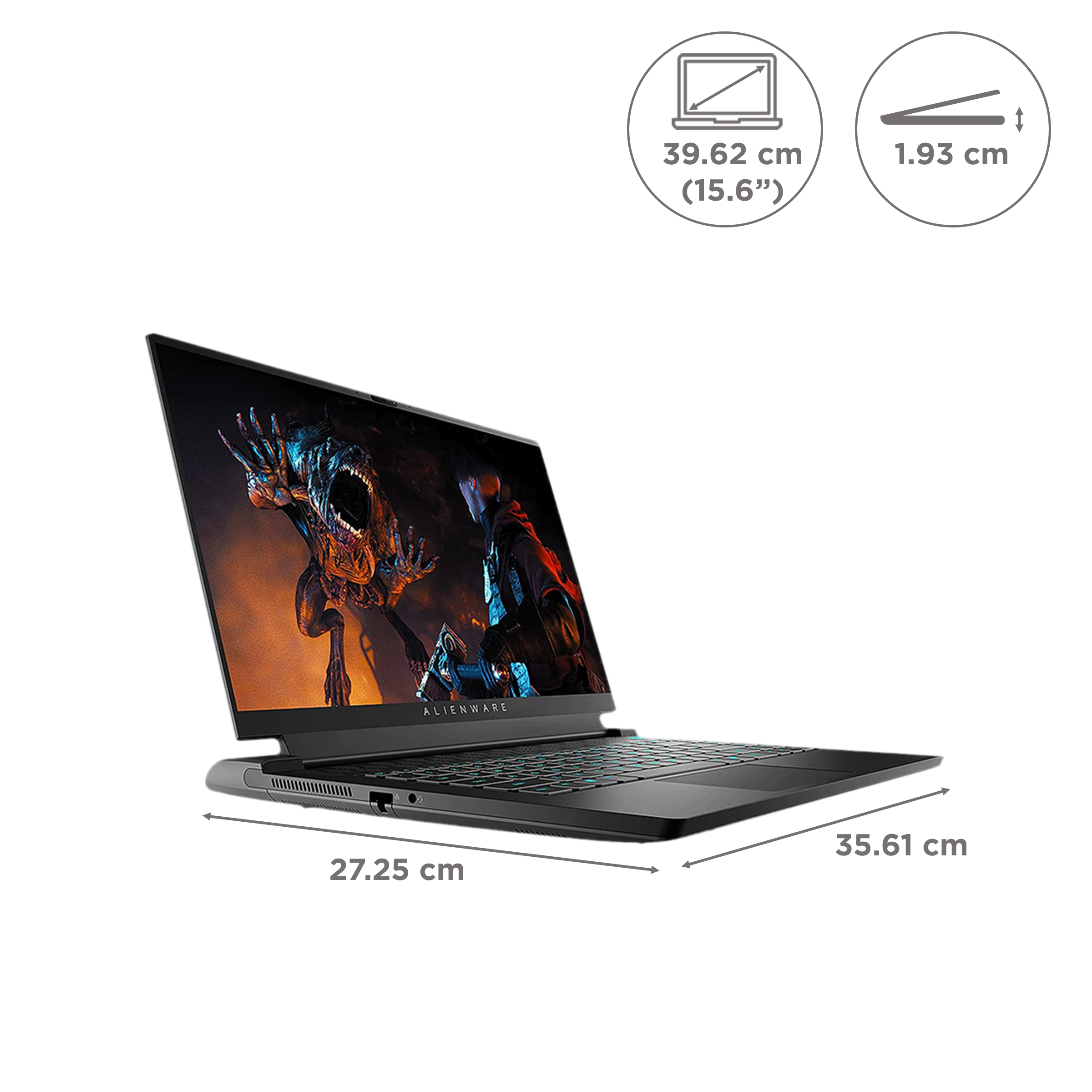 DELL Alienware M15 AMD Ryzen 7 Notebook Laptop (16GB, 1TB SSD, Windows 11, 8GB Graphics, 15.6 inch Full HD Display, MS Office 2021, Dark Side of The Moon, 2.69 KG)_2