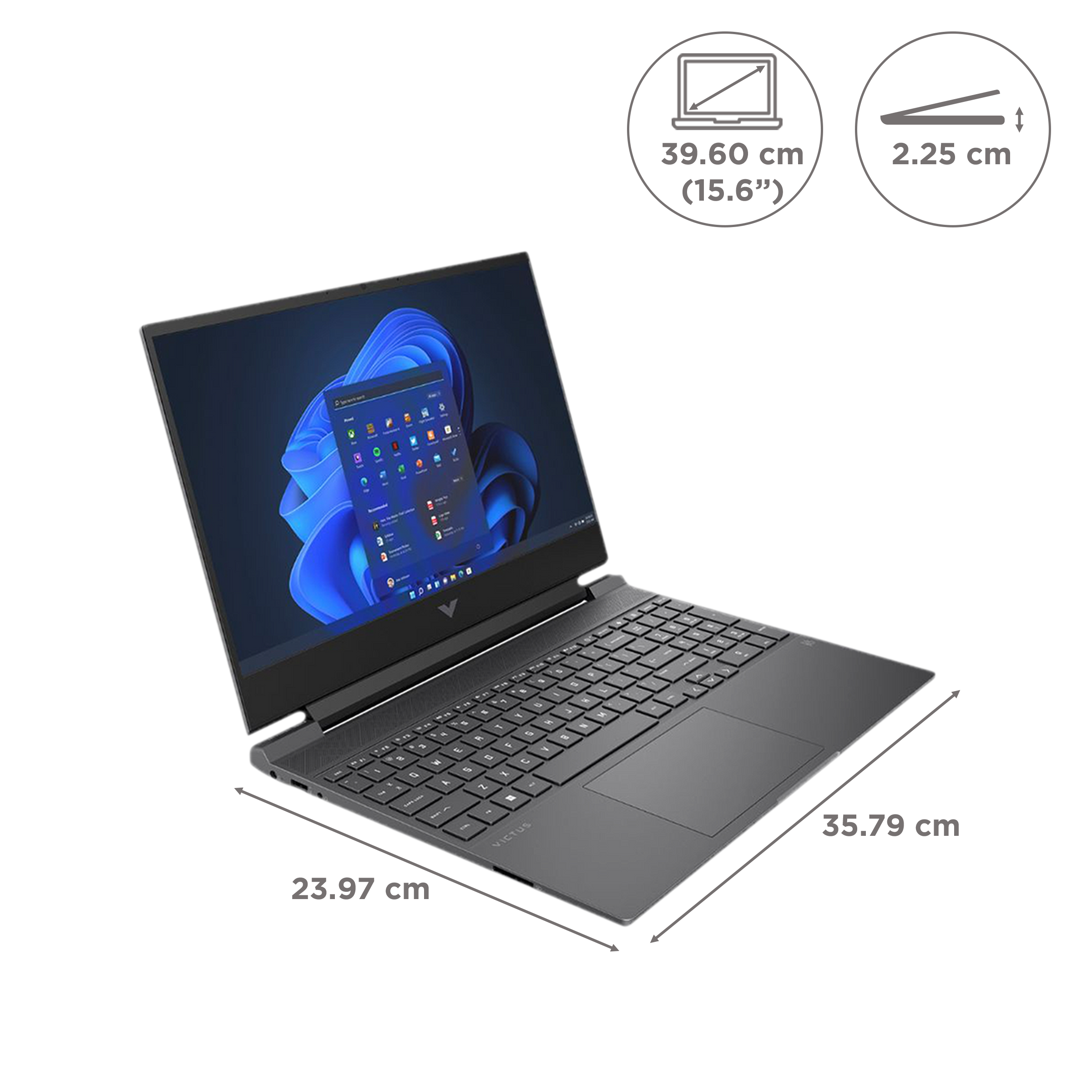 HP Victus 15 Fa0117TX Intel Core i5 12th Gen (15.6 inch, 16GB, 512GB, Windows 11 Home, MS Office 2021, NVIDIA GeForce GTX 1650, Full HD IPS Display, Mica Silver, 7K4M0PAACJ)_2