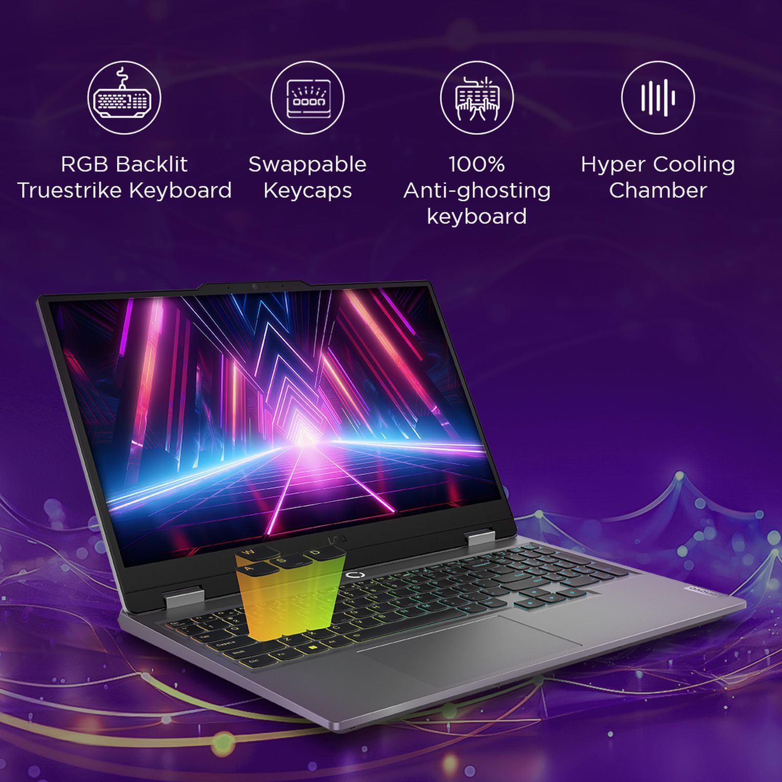 Lenovo LOQ 15IRX9 Intel Core i7 13th Gen Gaming Laptop (16GB, 512GB SSD, Windows 11 Home, 6GB Graphics, 15.6 inch 144 Hz Full HD IPS Display, NVIDIA GeForce RTX 3050, MS Office Home & Student 2021, Luna Grey, 2.38 KG)_17