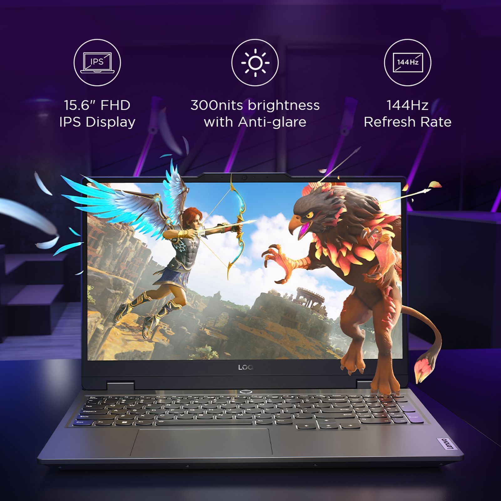 Lenovo LOQ 15IRX9 Intel Core i7 13th Gen Gaming Laptop (16GB, 512GB SSD, Windows 11 Home, 6GB Graphics, 15.6 inch 144 Hz Full HD IPS Display, NVIDIA GeForce RTX 3050, MS Office Home & Student 2021, Luna Grey, 2.38 KG)_20