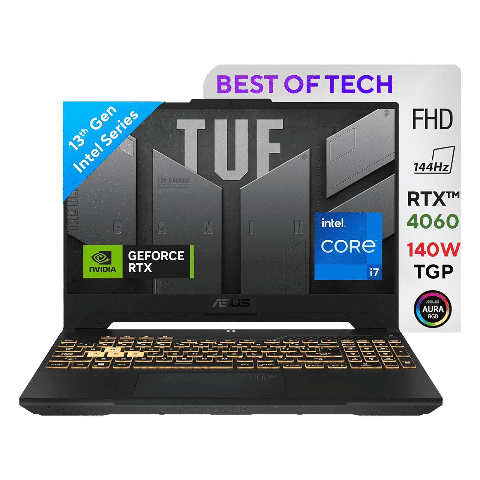 ASUS TUF Gaming F15 FX507VV-LP287W Intel Core i7 13th Gen Gaming Laptop (16GB, 512GB SSD, Windows 11 Home, 8GB Graphics, 15.6 inch 144 Hz Full HD IPS Display, NVIDIA GeForce RTX 4060, Mecha Gray, 2.2 KG)_20