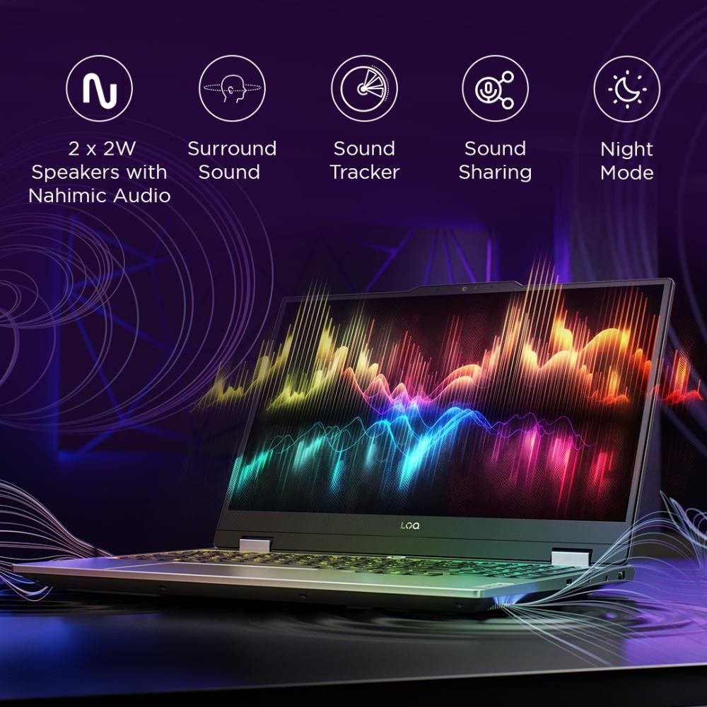 Lenovo LOQ 15IRX9 Intel Core i5 13th Gen Gaming Laptop (24GB, 512GB SSD, Windows 11 Home, 6GB Graphics, 15.6 inch 144 Hz Full HD IPS Display, NVIDIA GeForce RTX 4050, MS Office 2021, Luna Grey, 2.38 KG)_12