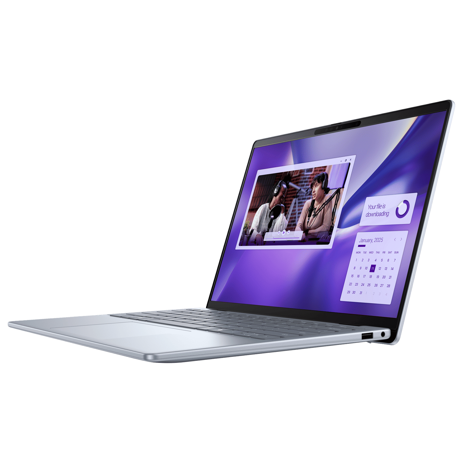 DELL Inspiron 14 Plus Snapdragon X Plus Touchscreen Thin & Light Laptop (16GB, 512GB SSD, Windows 11 Home, 14 inch QHD Plus IPS Display, MS Office 2021, Ice Blue, 1.40 KG)_3