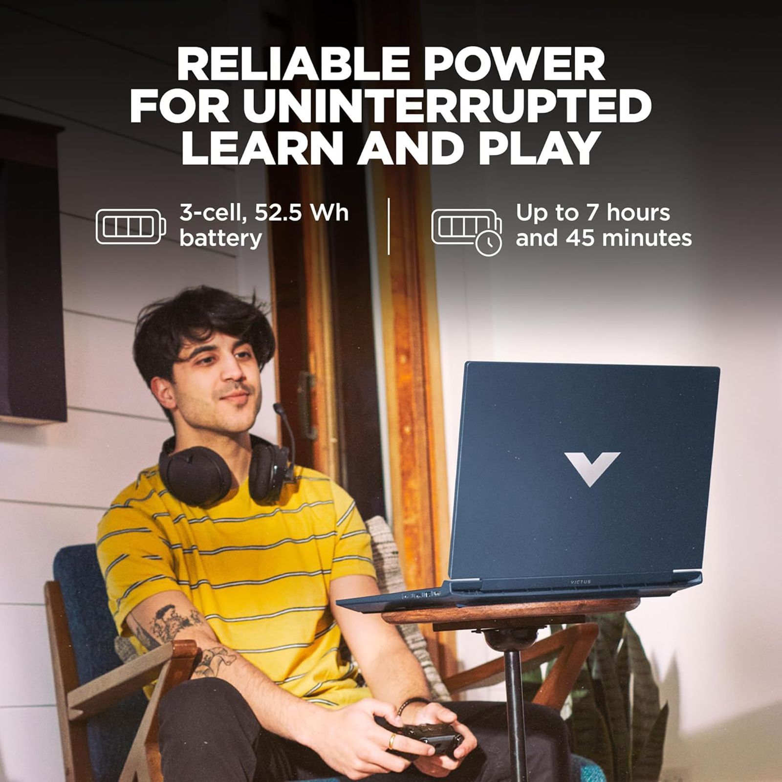 HP Victus 15-FA1411TX Intel Core i7 12th Gen Gaming Laptop (16GB, 512GB SSD, Windows 11 Home, 4GB Graphics, 15.6 inch 144 Hz Full HD IPS Display, NVIDIA GeForce RTX 3050, MS Office Home & Student 2021, Performance Blue, 2.29 KG)_12