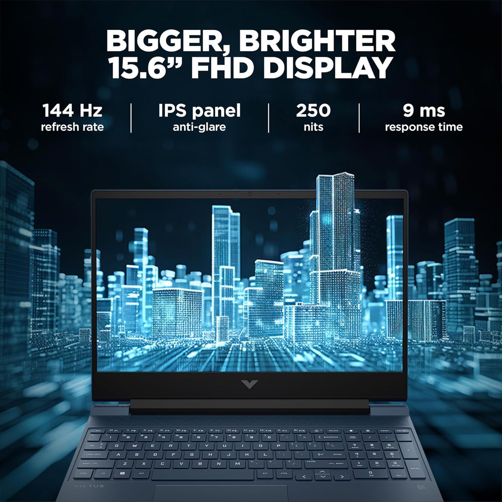 HP Victus 15-FA1411TX Intel Core i7 12th Gen Gaming Laptop (16GB, 512GB SSD, Windows 11 Home, 4GB Graphics, 15.6 inch 144 Hz Full HD IPS Display, NVIDIA GeForce RTX 3050, MS Office Home & Student 2021, Performance Blue, 2.29 KG)_9
