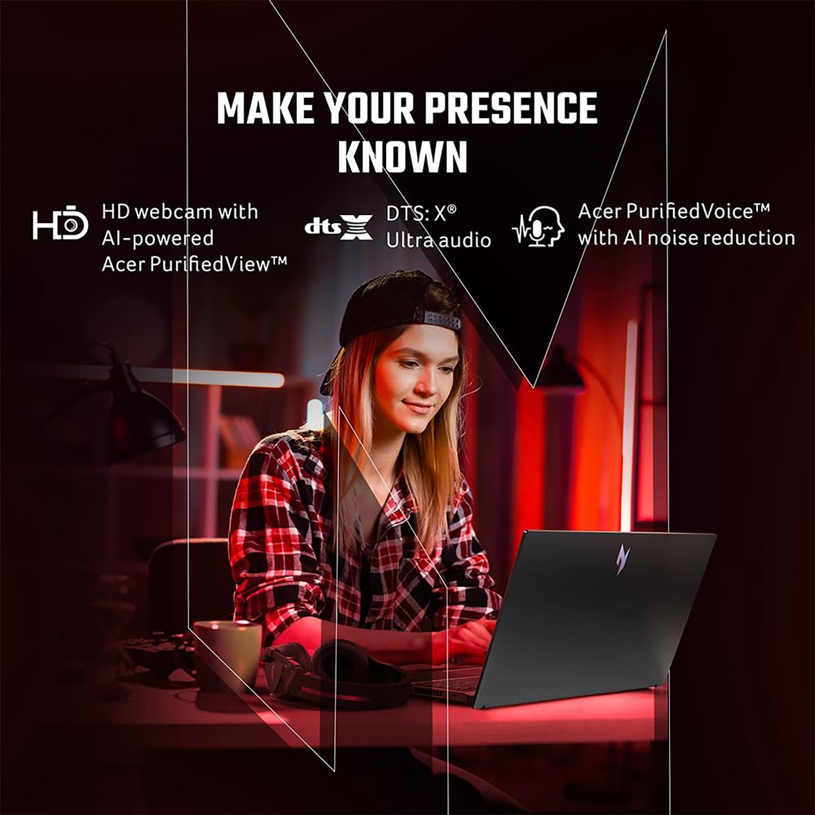 acer NITRO V ANV15-41 AMD Ryzen 7 Gaming Laptop (16GB, 512GB SSD, Windows 11 Home, 6GB Graphics, 15.6 inch 144 Hz Full HD Display, NVIDIA GeForce RTX 4050, Obsidian Black, 2.1 KG)_10