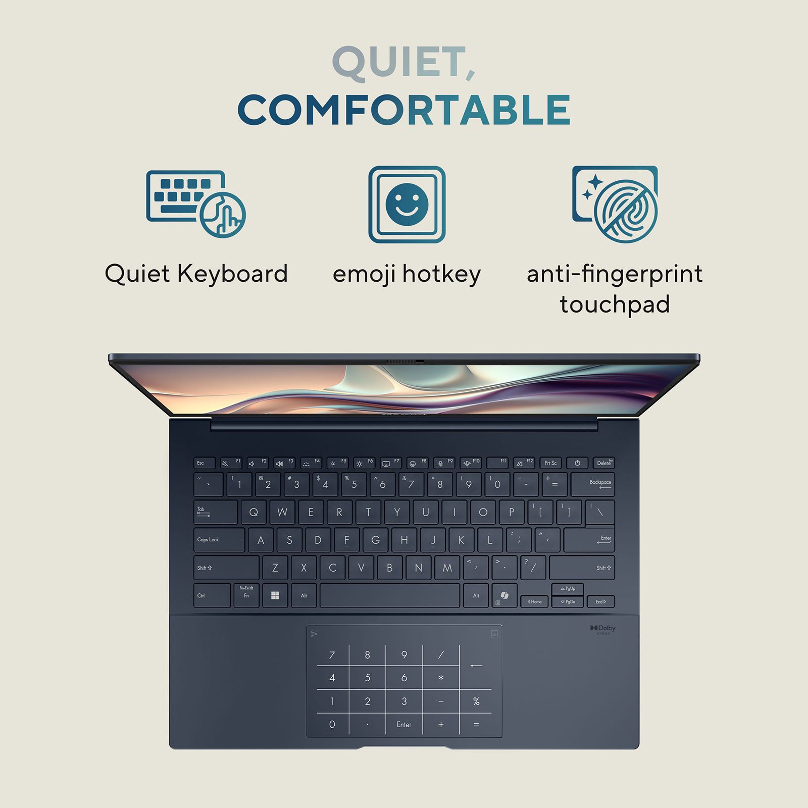 ASUS Zenbook 1 Intel Core Ultra 9 285H Touchscreen Notebook Laptop (32GB, 1TB SSD, Windows 11 Home, 14 inch OLED Display, MS Office 2024, Ponder Blue, 1.28 KG)_13