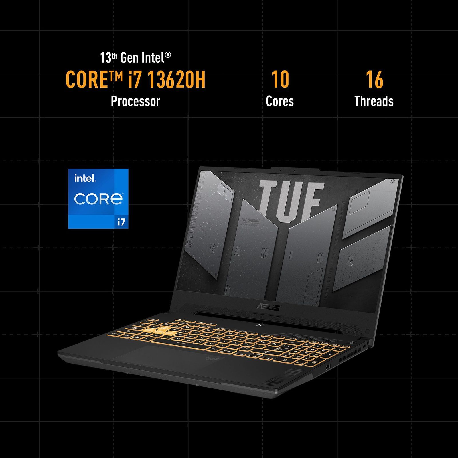 ASUS TUF Gaming F15 Intel Core i7 13th Gen Gaming Laptop (16GB, 1TB SSD, Windows 11 Home, 8GB Graphics, 15.6 inch 144 Hz Full HD Display, NVIDIA GeForce RTX 4060, Microsoft Office Home 2024, Mecha Gray, 2.2 KG)_6
