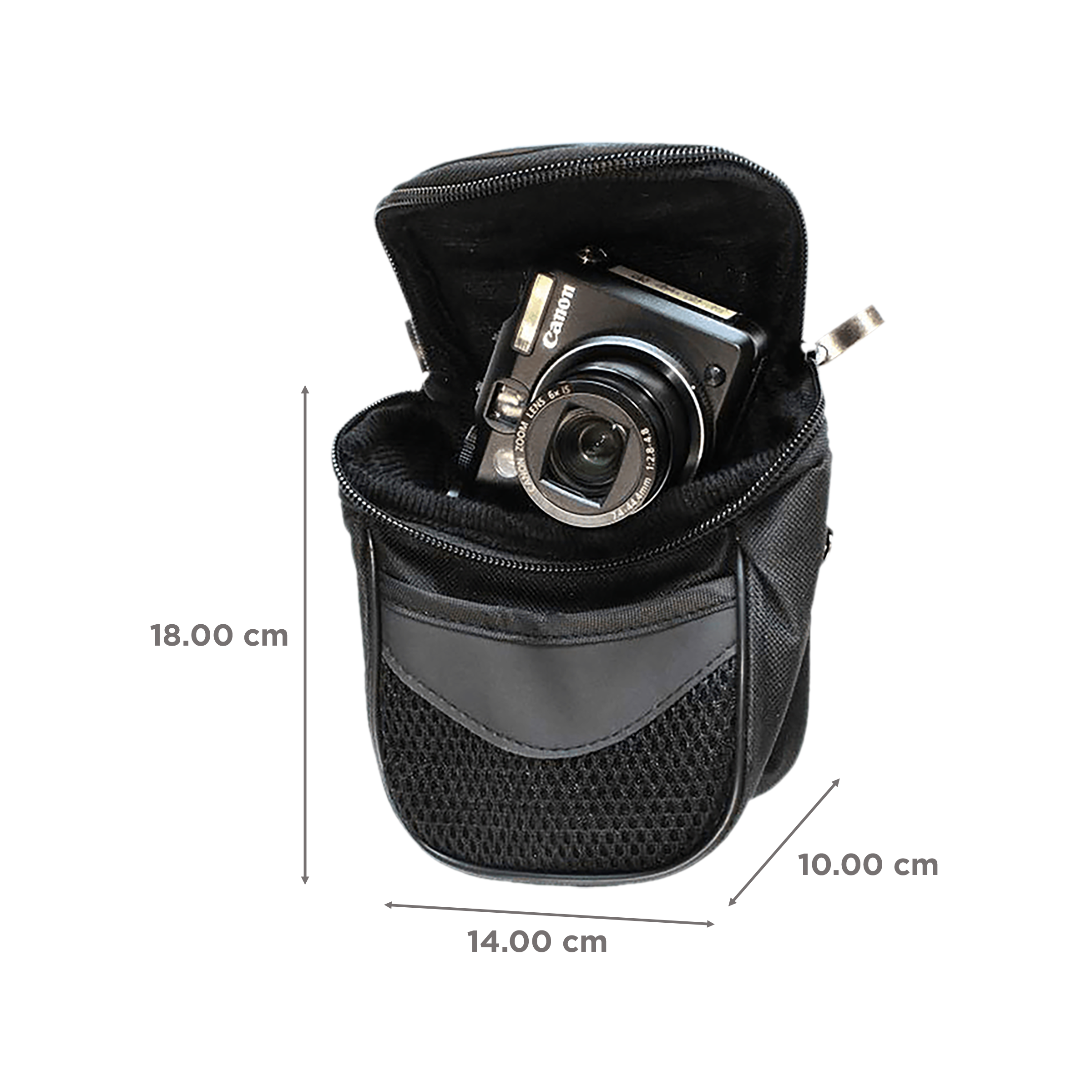 Nikon Coolpix Nylon Camera Pouch For Point & Shoot Camera (L120 , Black ) Nikon Coolpix Nylon Camera Pouch For Point & Shoot Camera (L120 , Black )_2