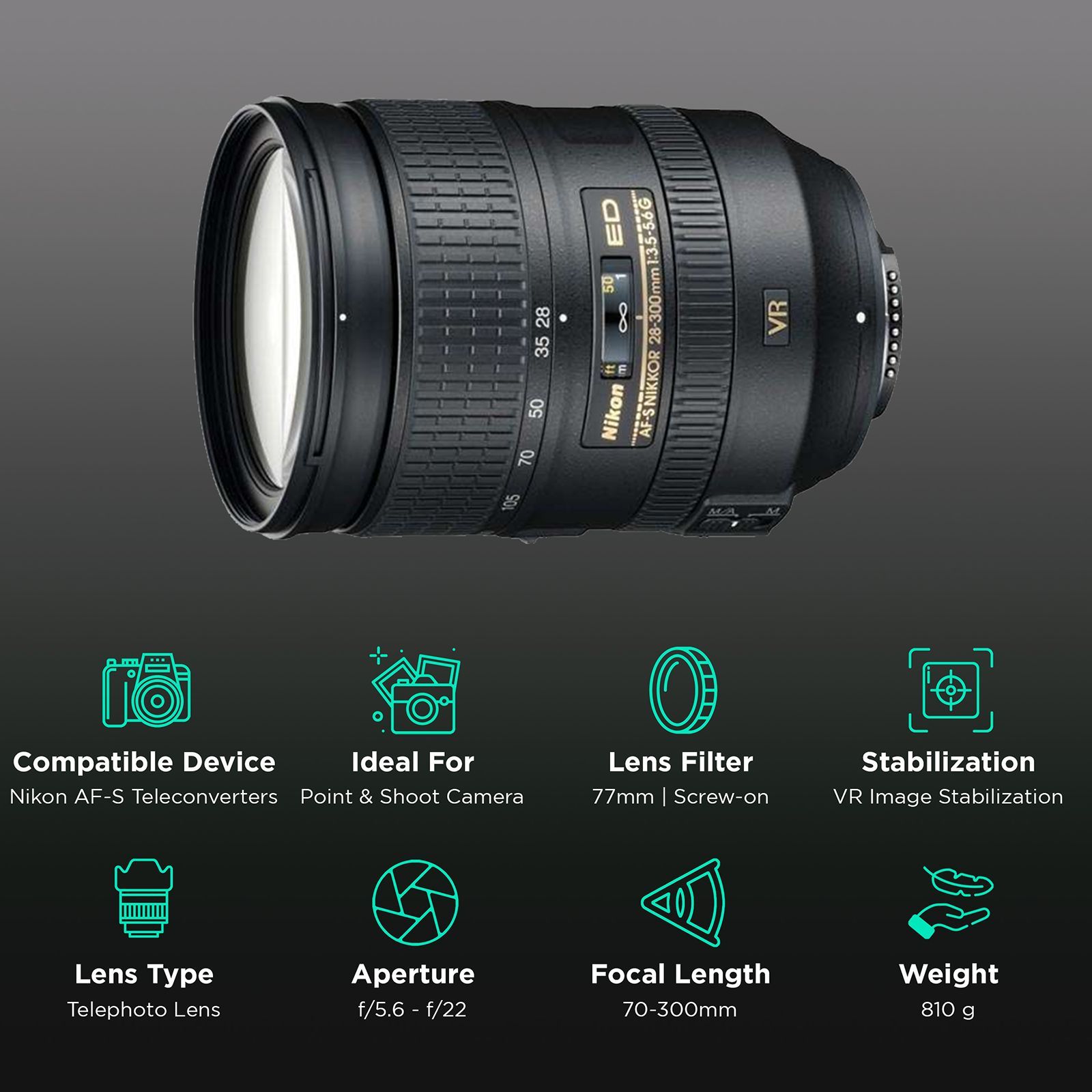 Nikon AF-S NIKKOR 28-300mm f/3.5 - f/5.6 Telephoto Zoom Lens for Nikon F Mount (Silent Wave Motor) Nikon AF-S NIKKOR 28-300mm f/3.5 - f/5.6 Telephoto Zoom Lens for Nikon F Mount (Silent Wave Motor)_3