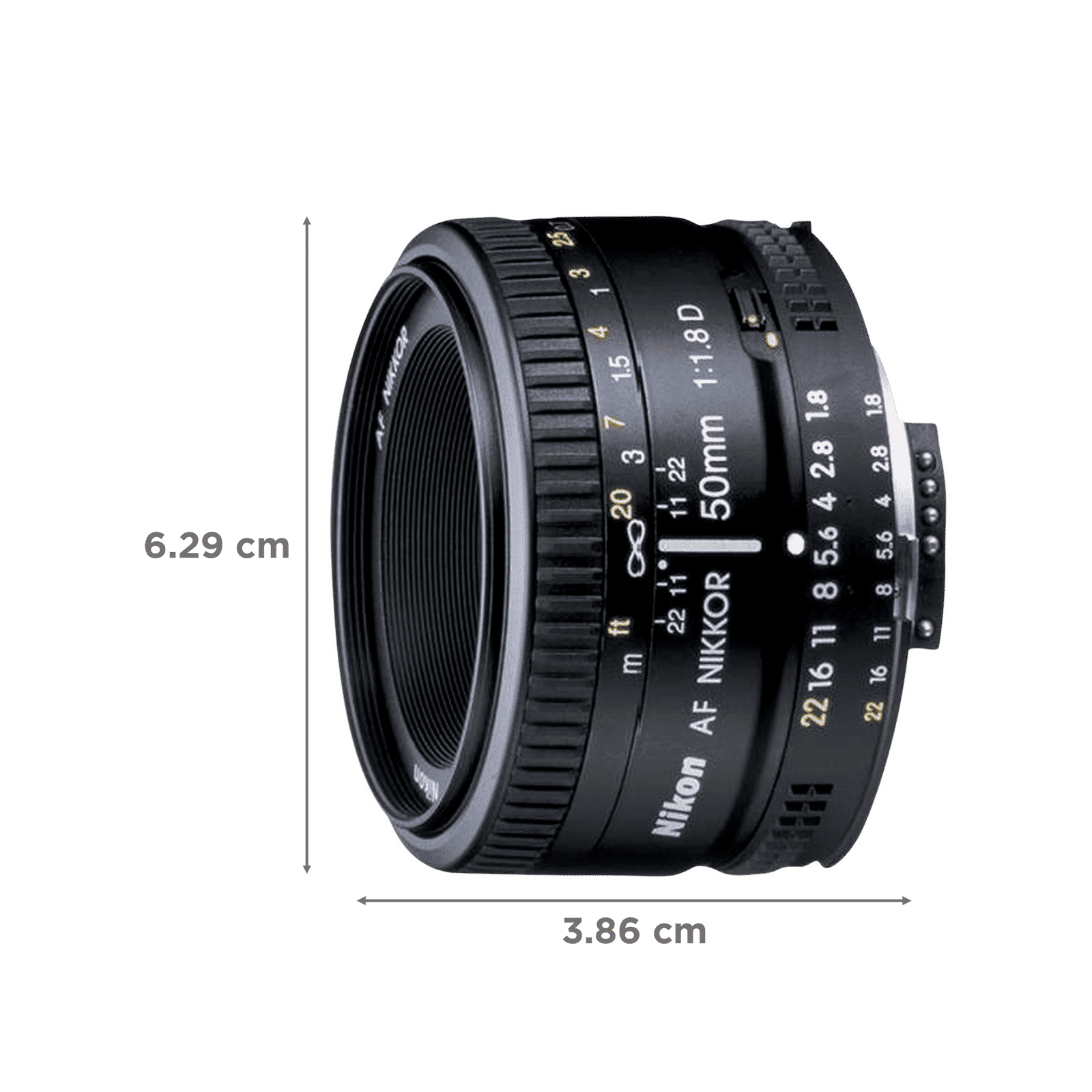 Nikon AF NIKKOR 50mm f/1.8 - f/22 Standard Prime Lens for Nikon F Mount (Manual Aperture Control)_2
