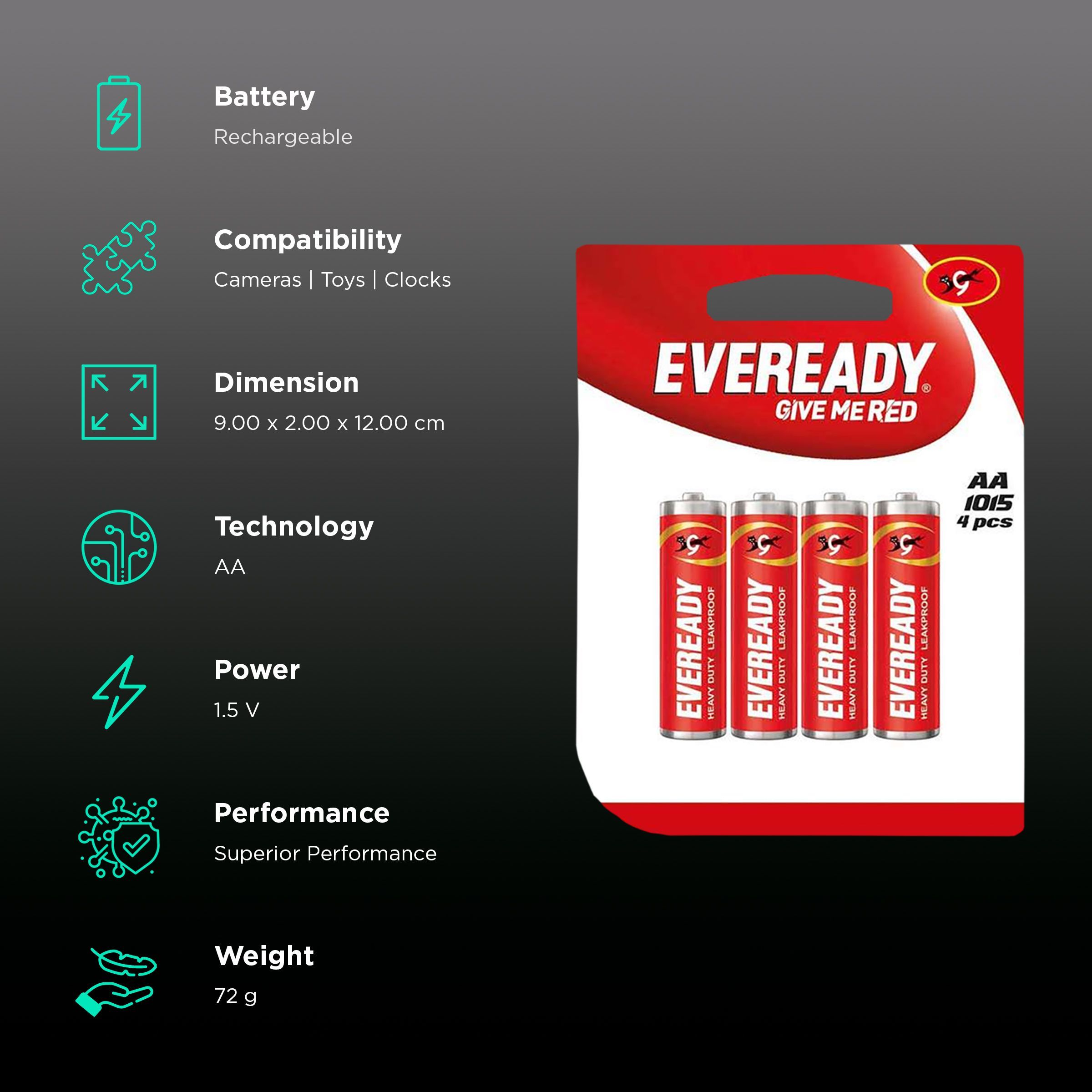 EVEREADY 1015 Carbon Zinc AA (Pack of 4) EVEREADY 1015 Carbon Zinc AA (Pack of 4)_2