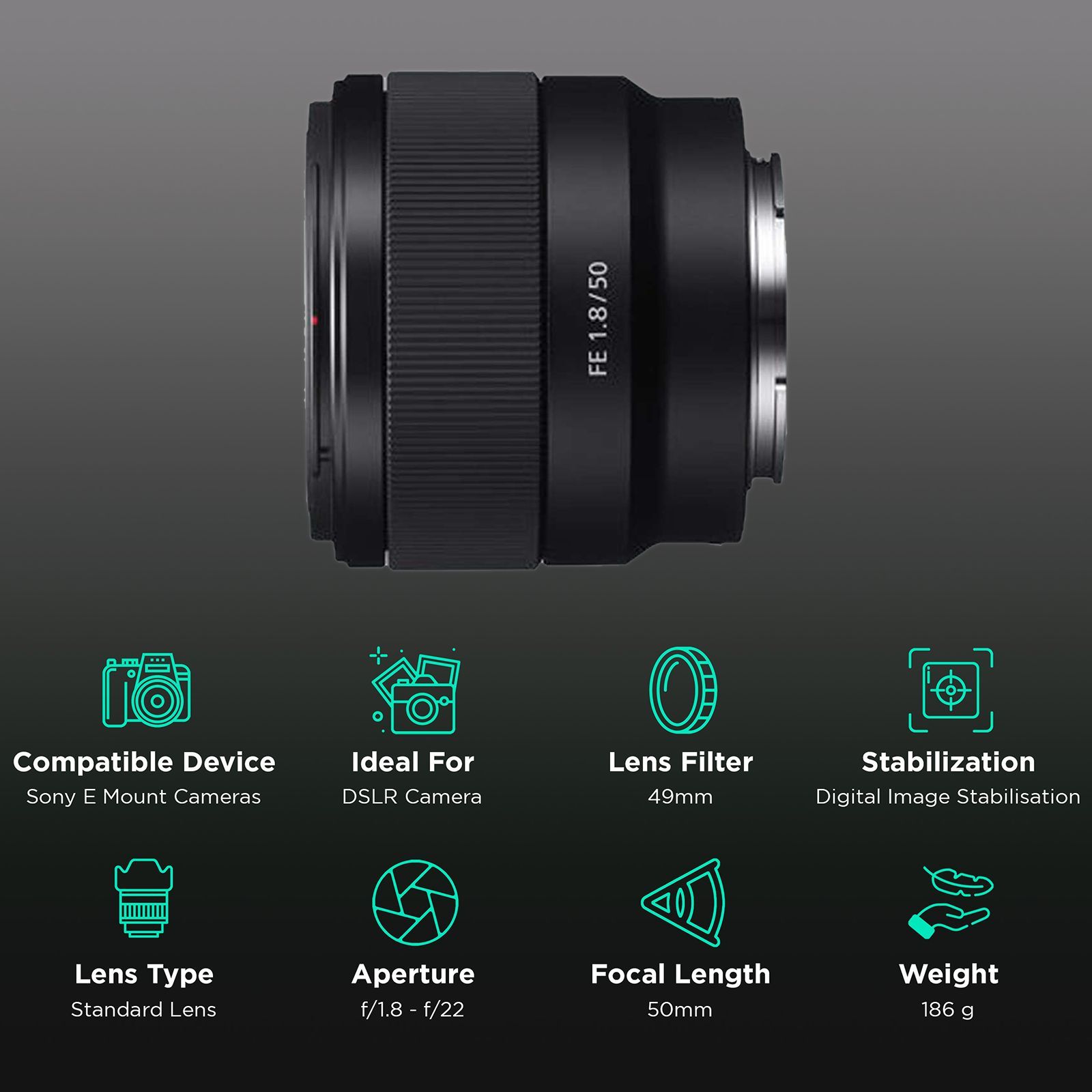 SONY 50mm f/1.8 - f/22 Standard Prime Lens for SONY E Mount (DC Motor Drive System) SONY 50mm f/1.8 - f/22 Standard Prime Lens for SONY E Mount (DC Motor Drive System)_3
